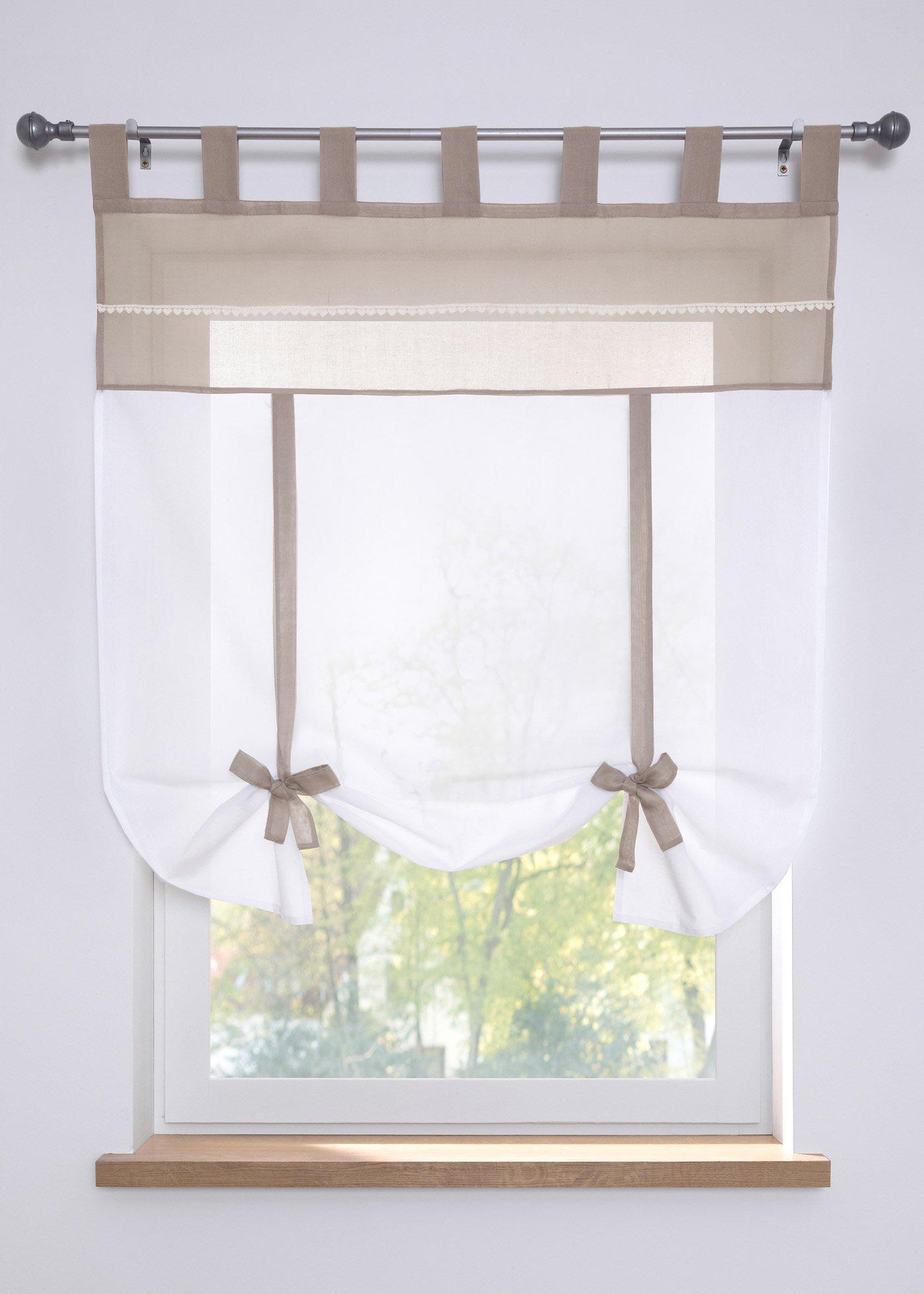 Store à nouettes avec bordure en crochet