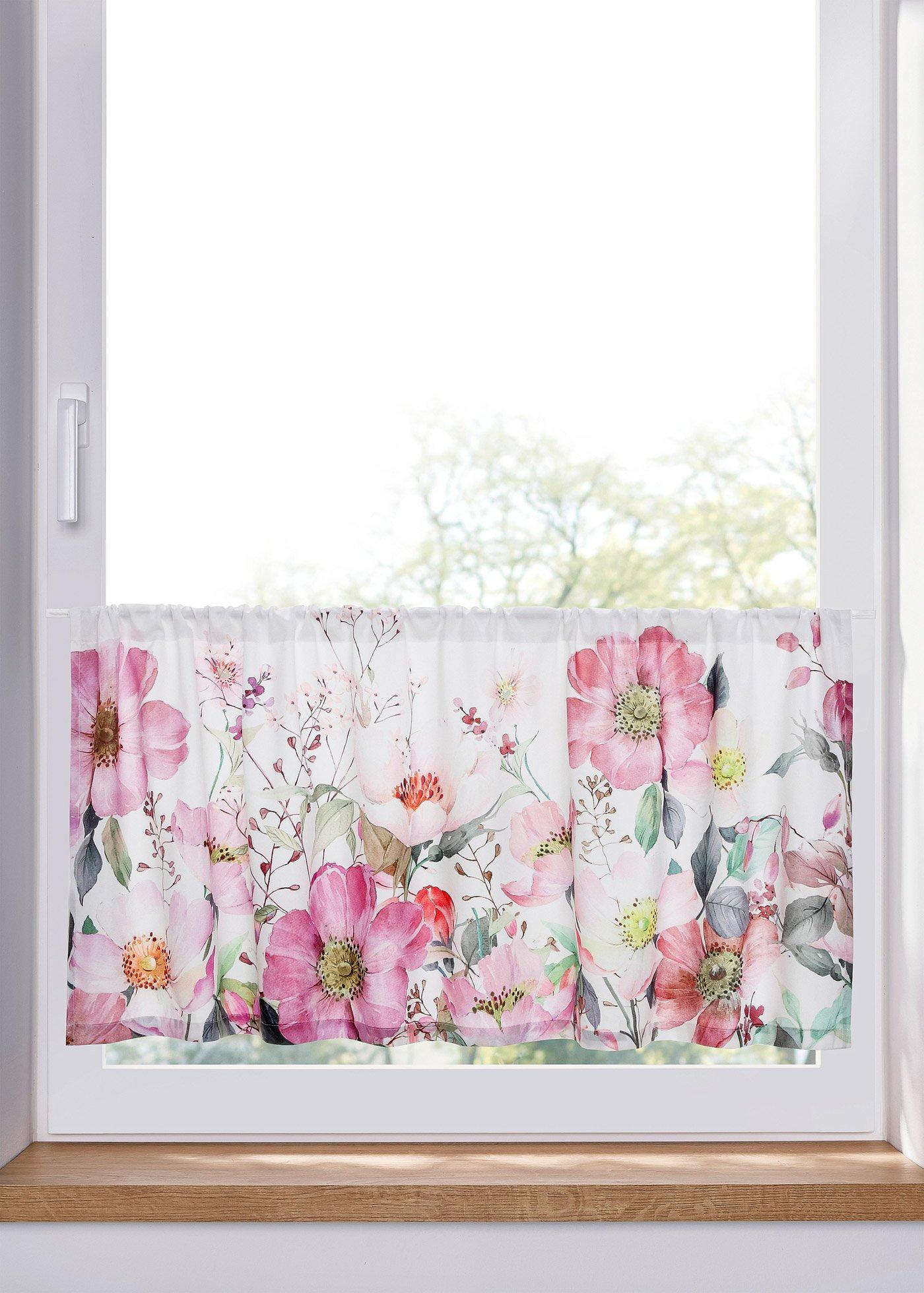 Brise-bise en microfibre à imprimé floral