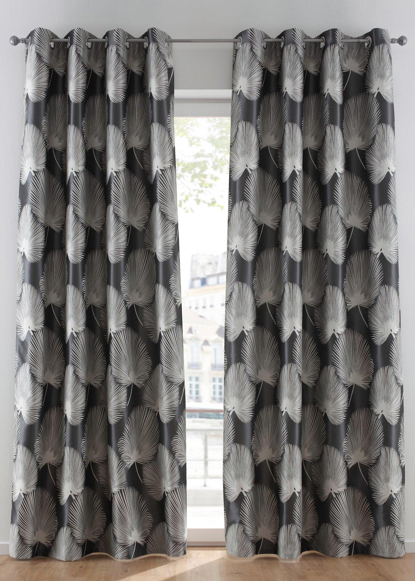 Panneau jacquard avec imprimé végétal (1 pce.)