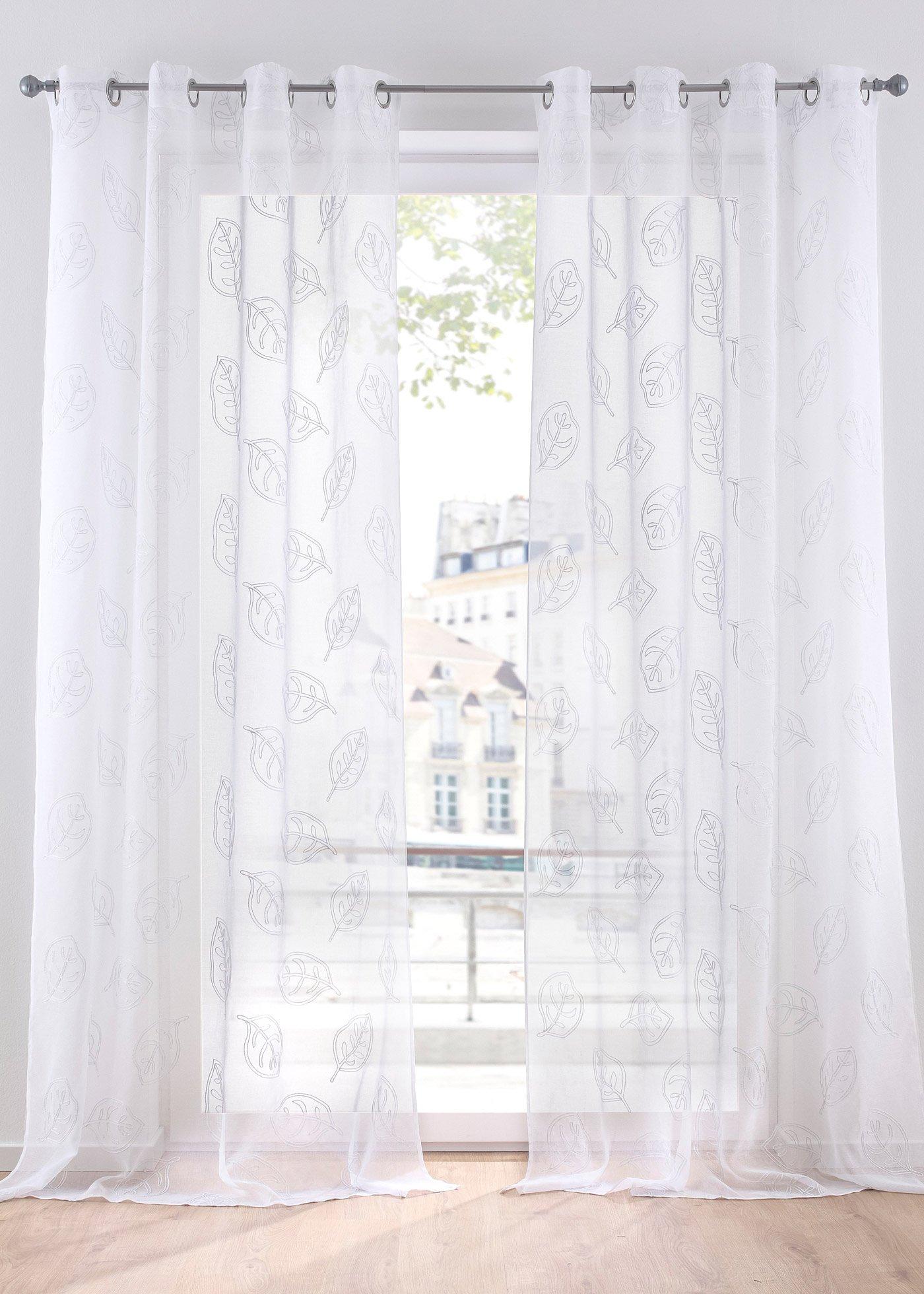 Voilage à broderie brillante (1 pce.)