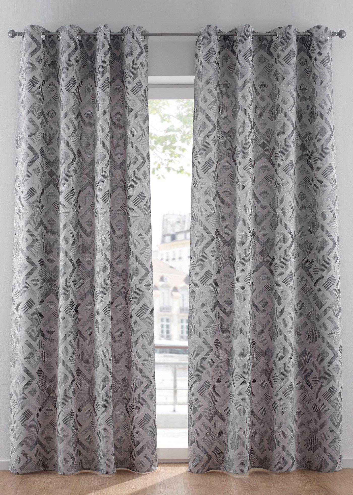 Panneau en jacquard à imprimé graphique (1 pce.)