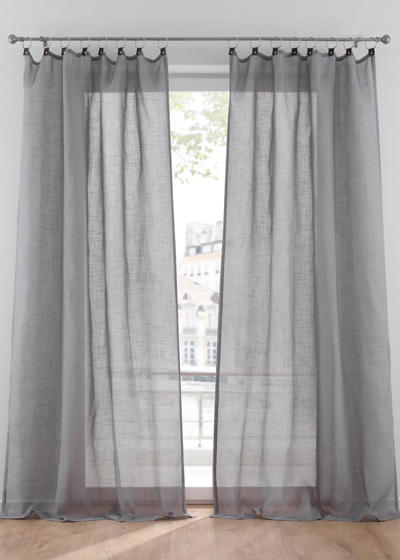 Voilage avec structure lin (1 pce.)