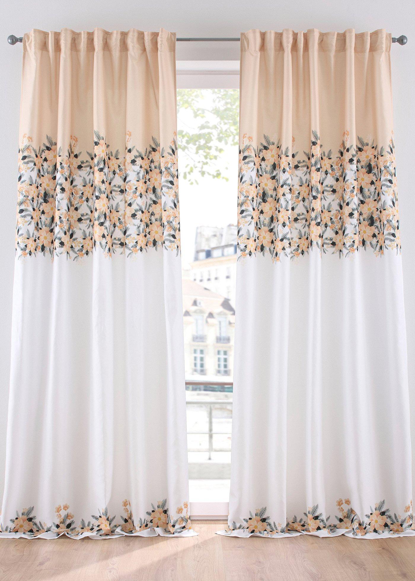 Panneau en microfibre à imprimé floral (1 pce.)