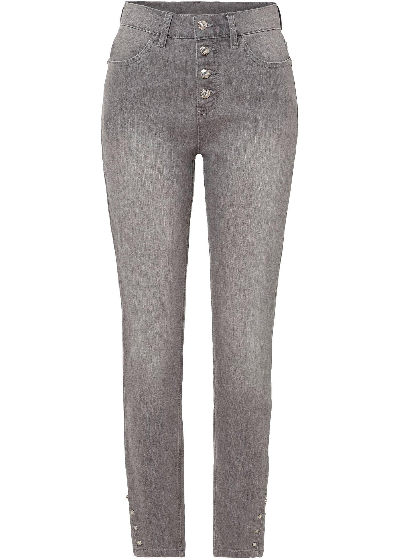 Jean extensible avec rivets