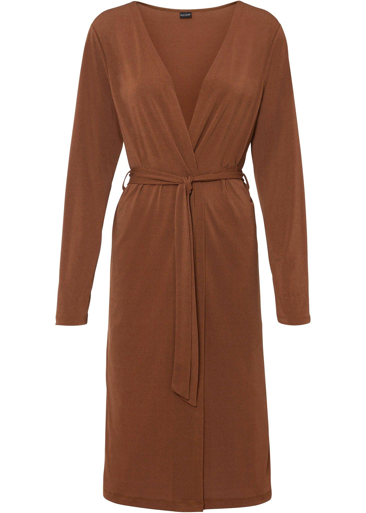 Gilet long avec ceinture à nouer