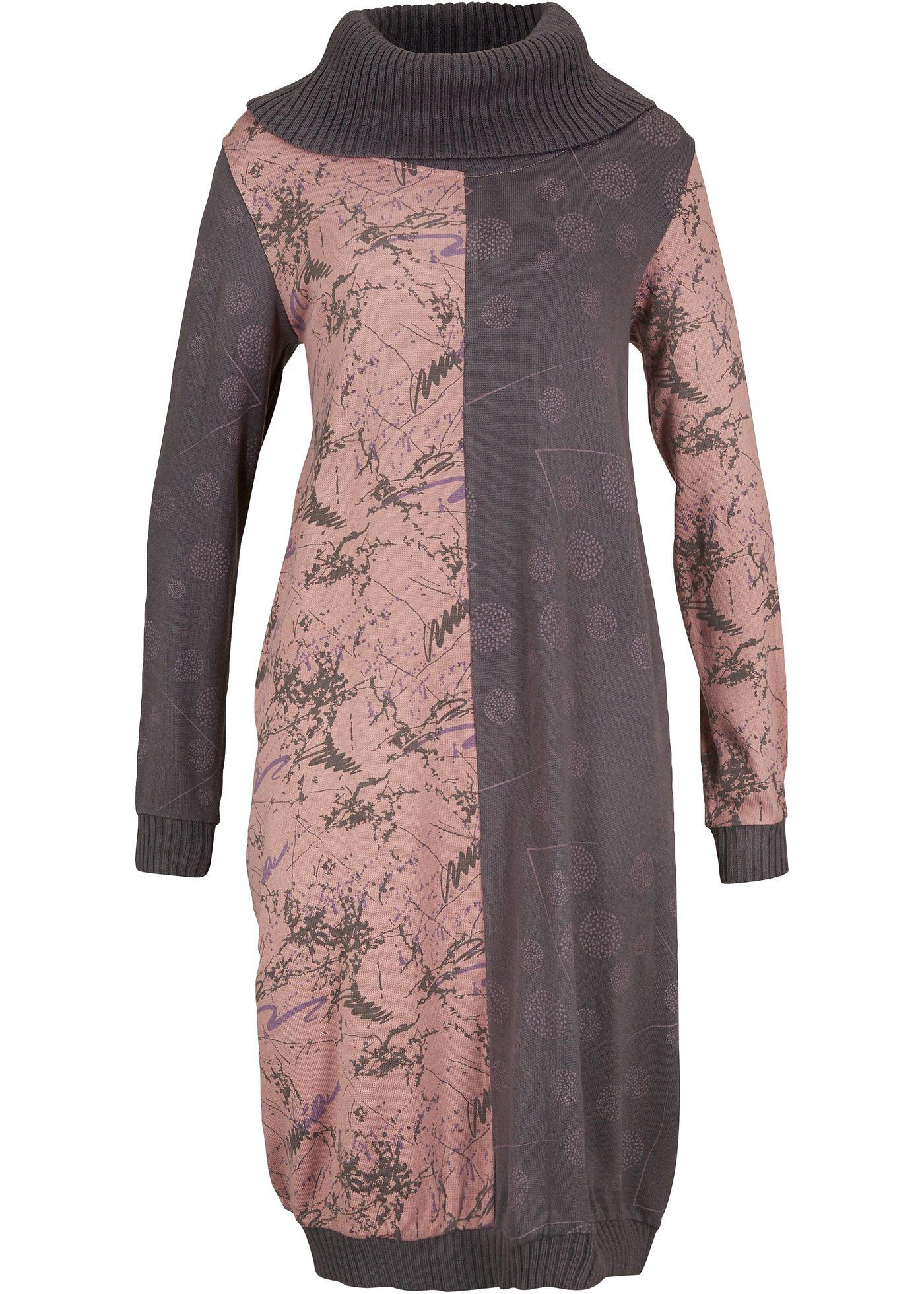 Robe en maille imprimée forme ovoïde