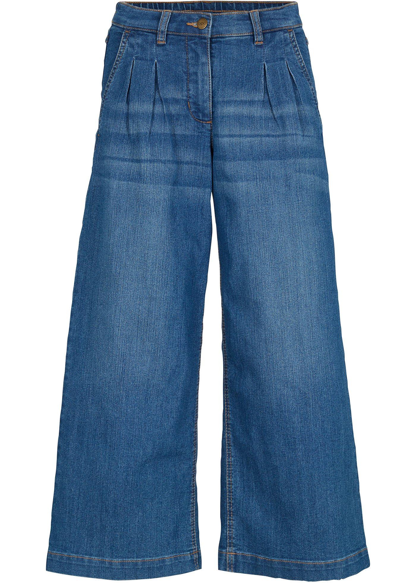 Jupe-culotte en jean avec taille confortable