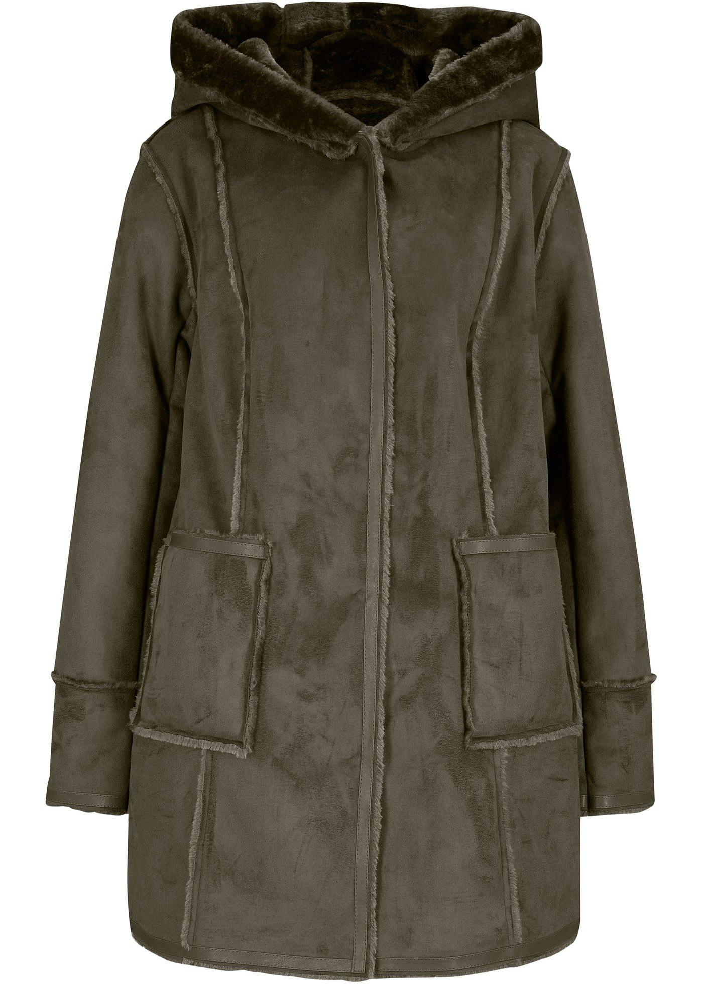 Manteau réversible en synthétique imitation peau d'agneau