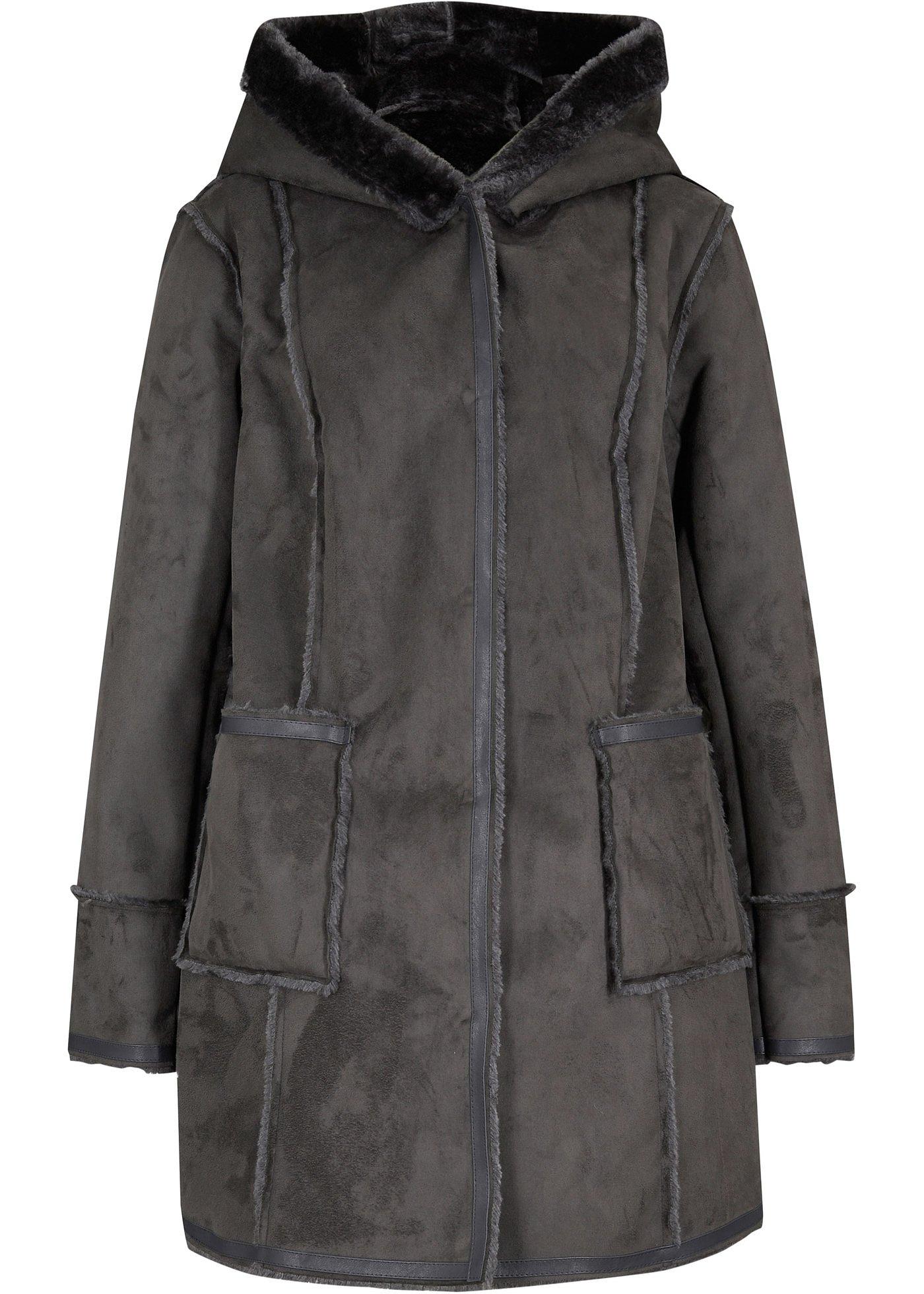 Manteau réversible en synthétique imitation peau d'agneau