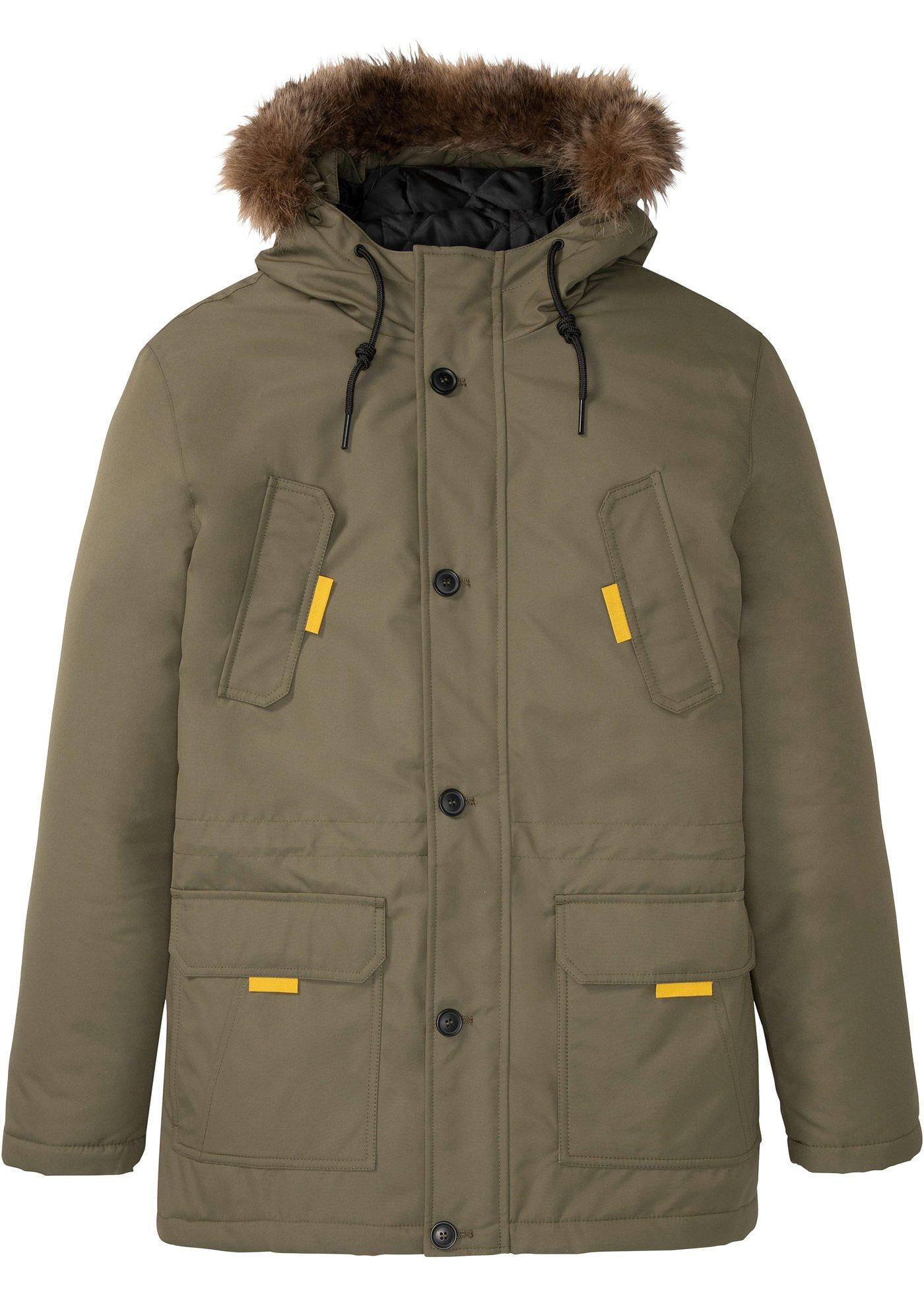 Parka rembourrée avec synthétique imitation fourrure