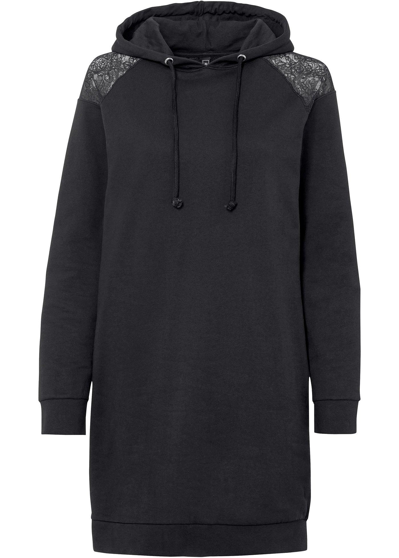 Robe sweat à dentelle