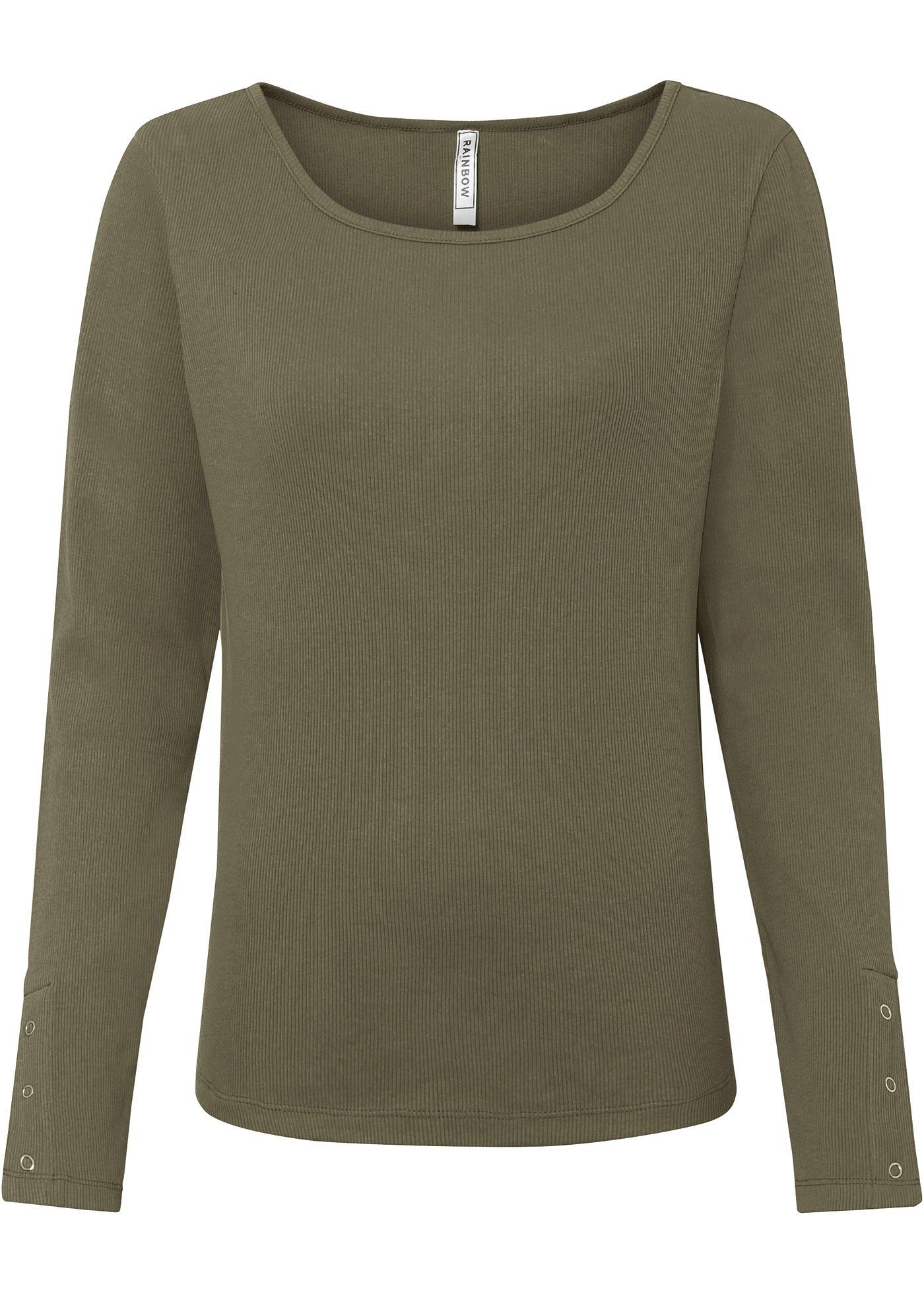 T-shirt manches longues à boutons en coton bio