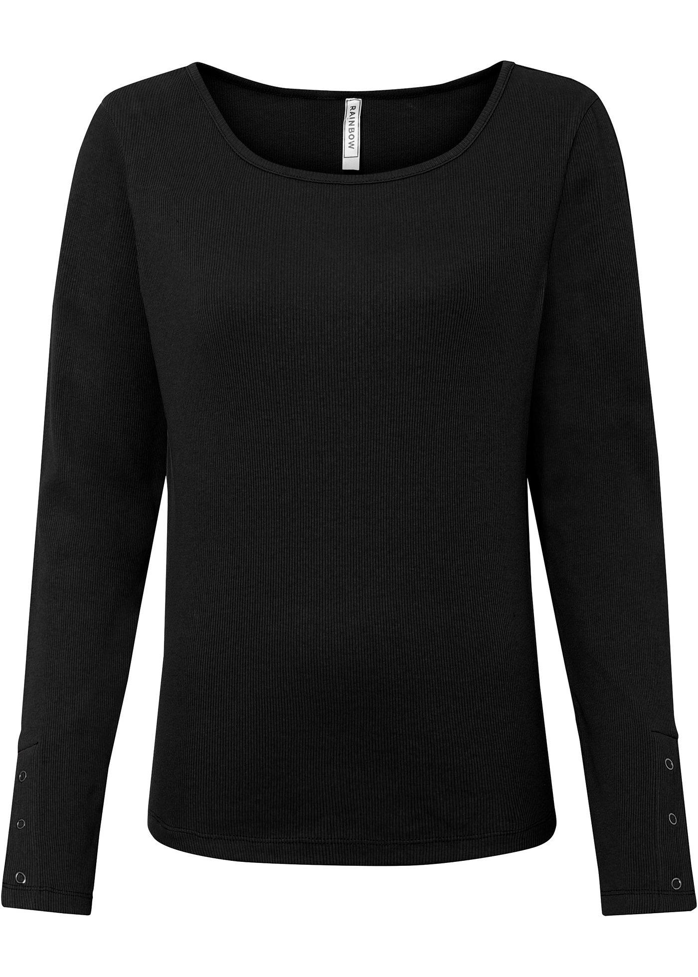 T-shirt manches longues à boutons en coton bio