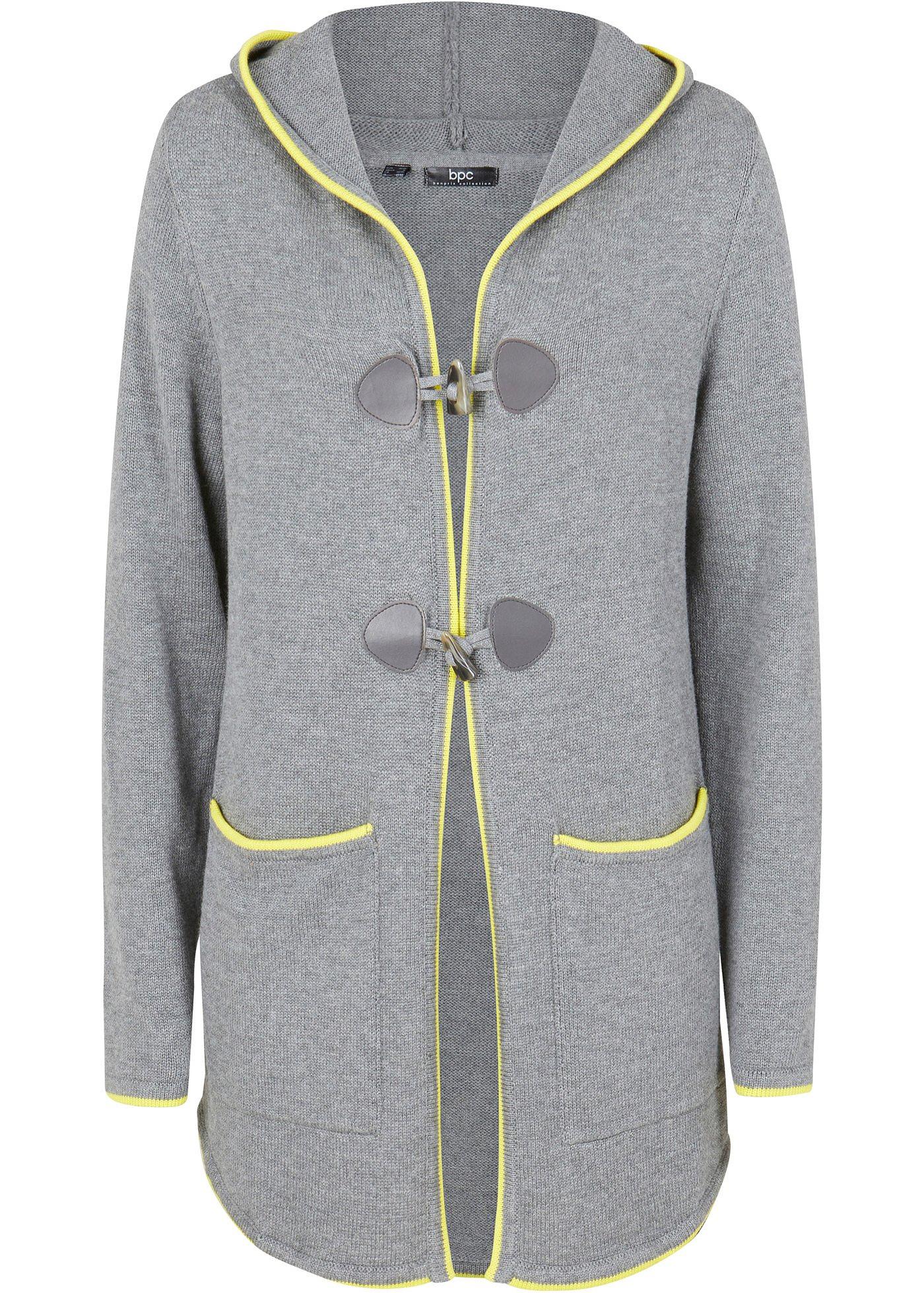 Gilet en maille à grande capuche