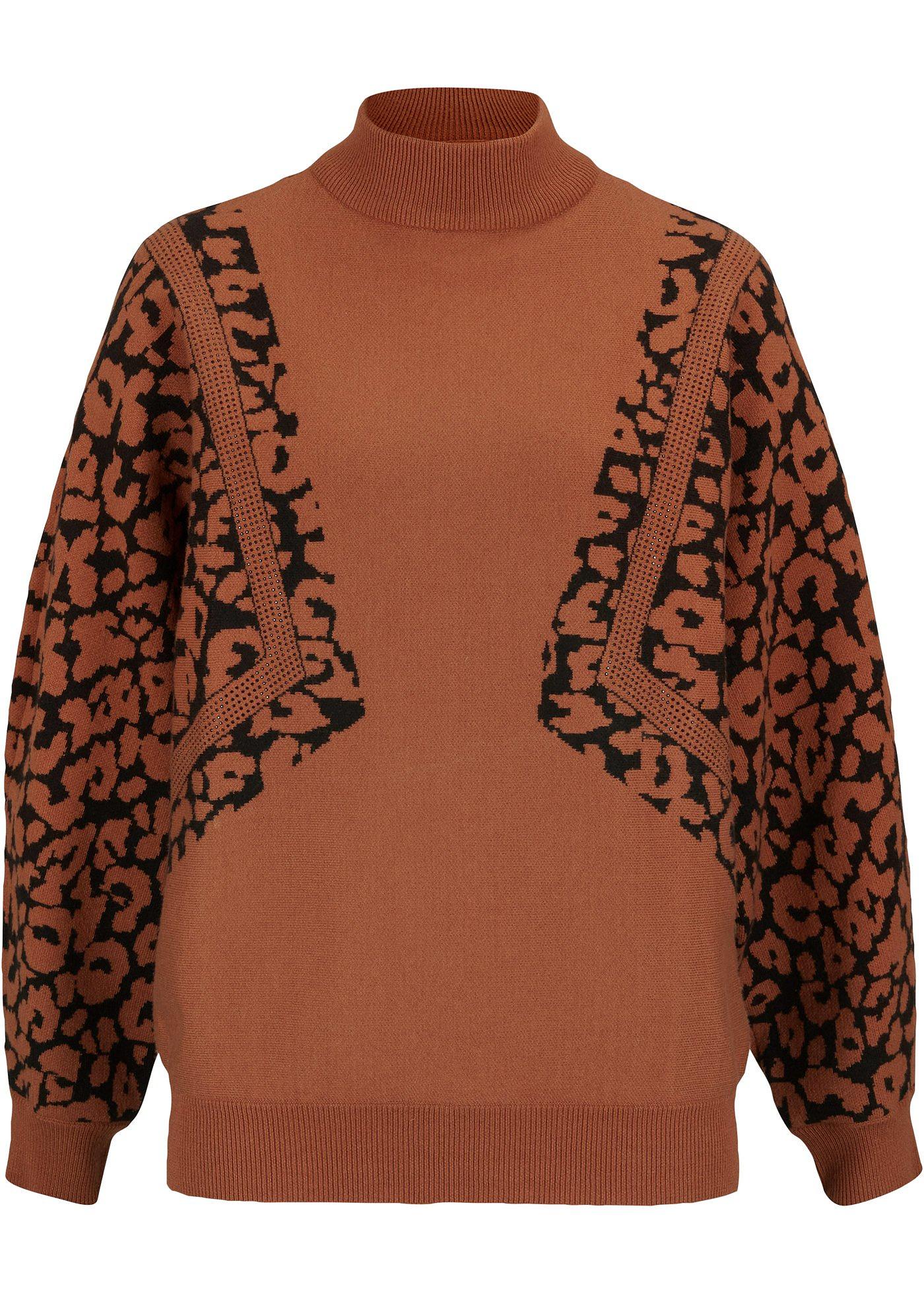 Pull avec polyester recyclé et pierres brillantes