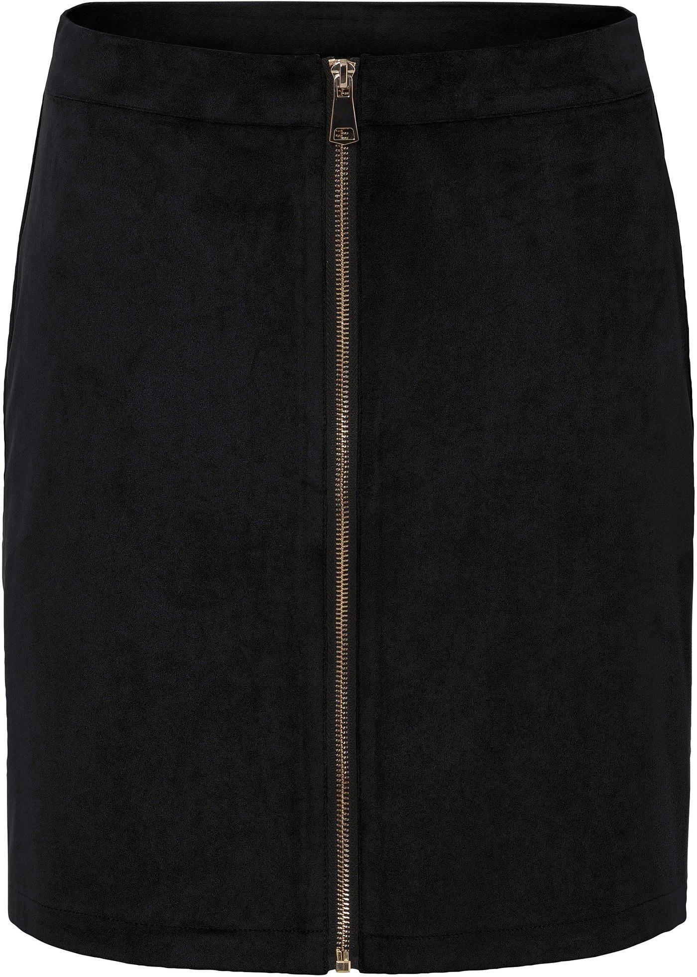 Mini-jupe en synthétique imitation cuir velours