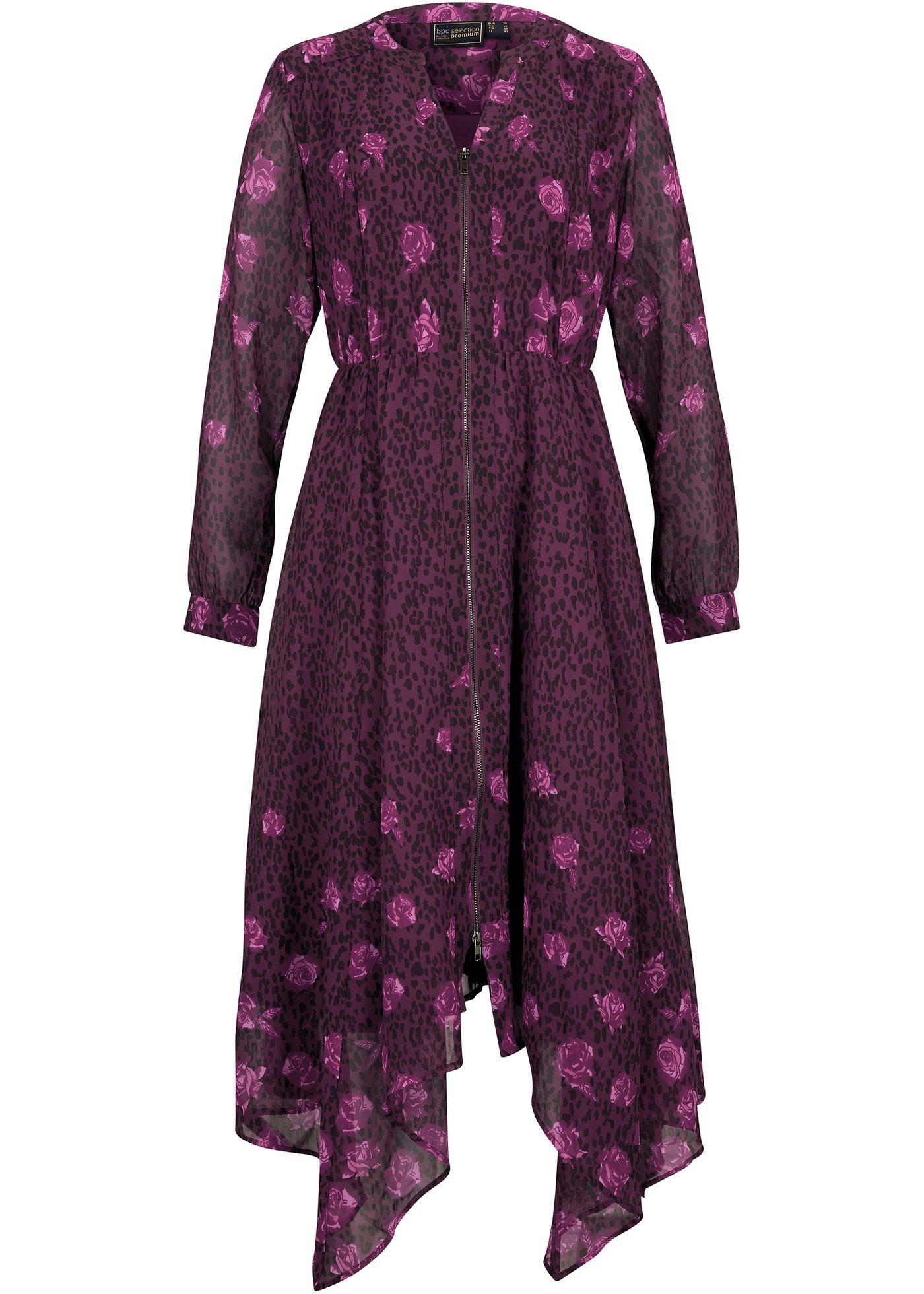 Robe en voile de chiffon imprimée