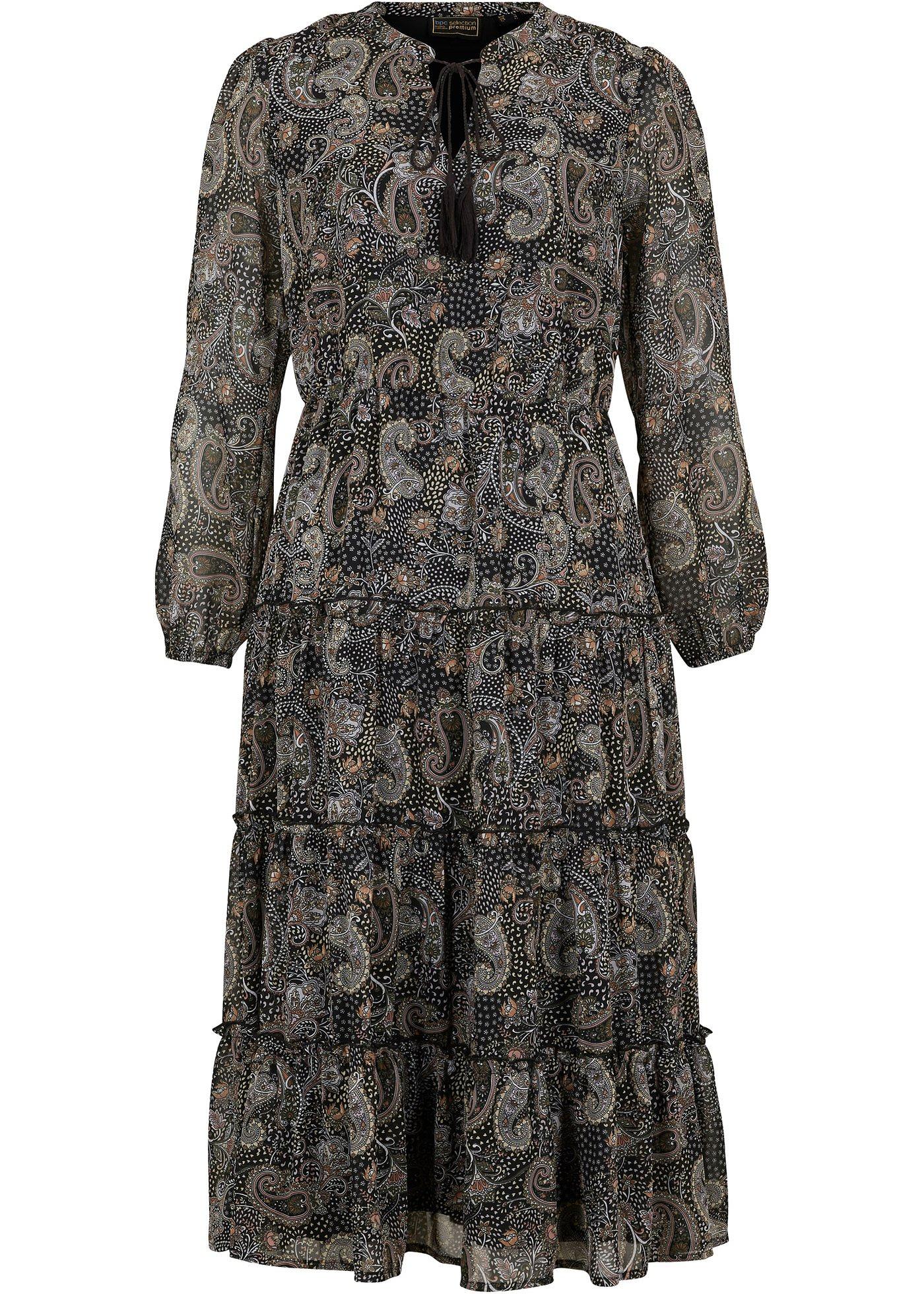 Robe en voile de chiffon imprimée