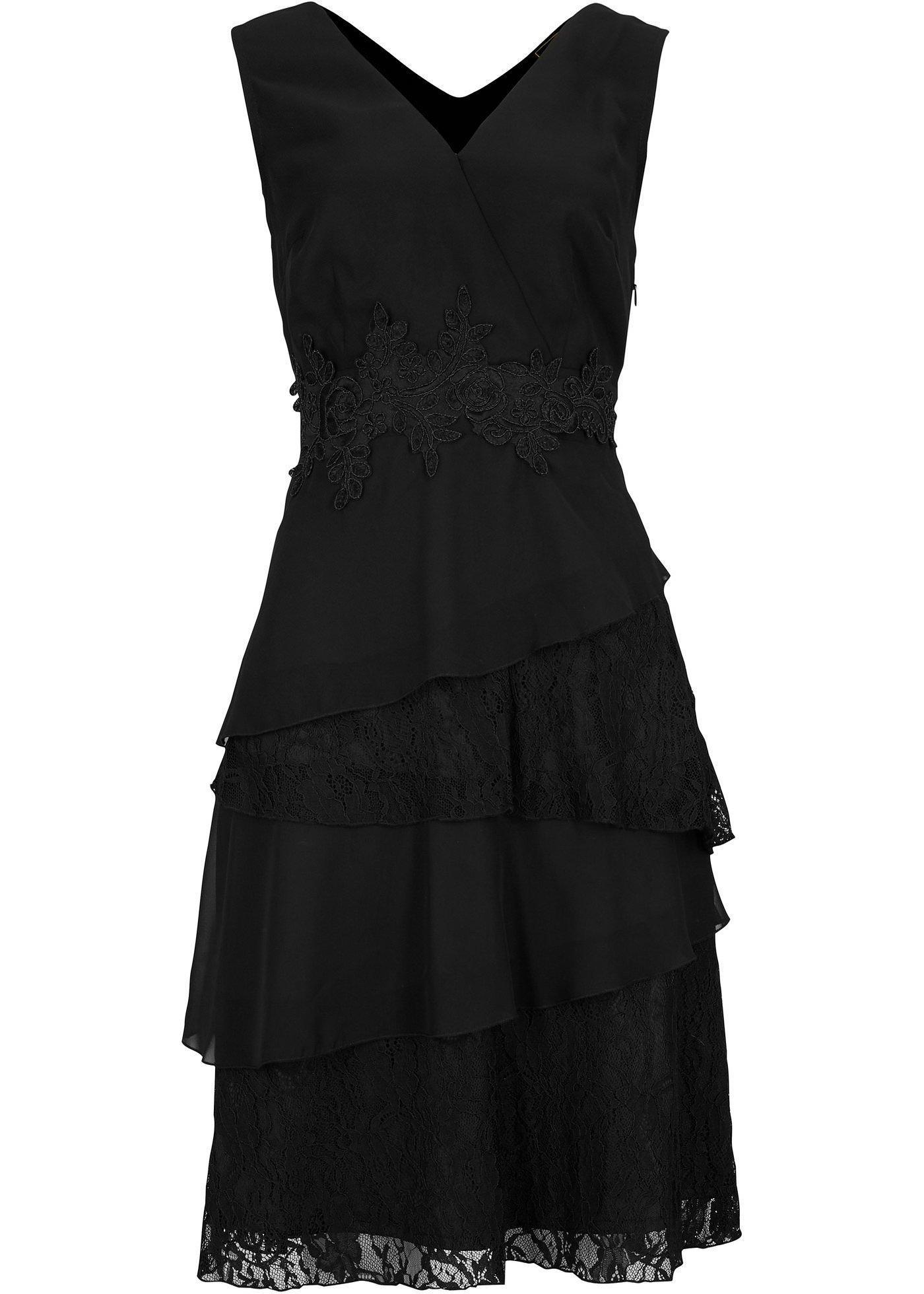 Robe en chiffon à dentelle