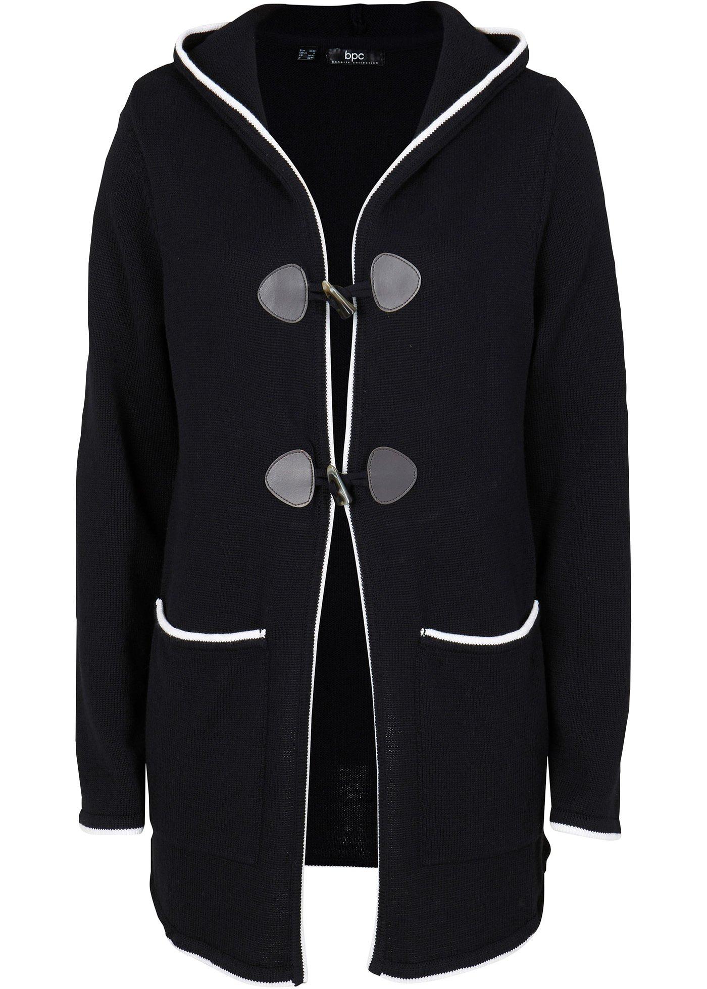 Gilet en maille à grande capuche