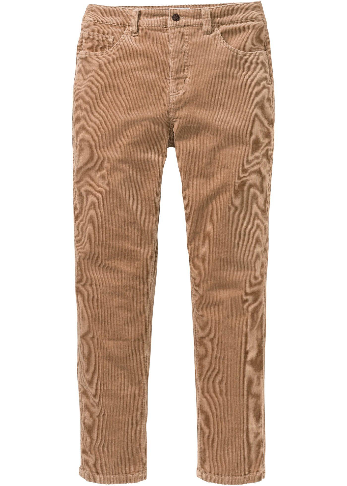 Pantalon velours côtelé extensible Classic Fit, Tapered