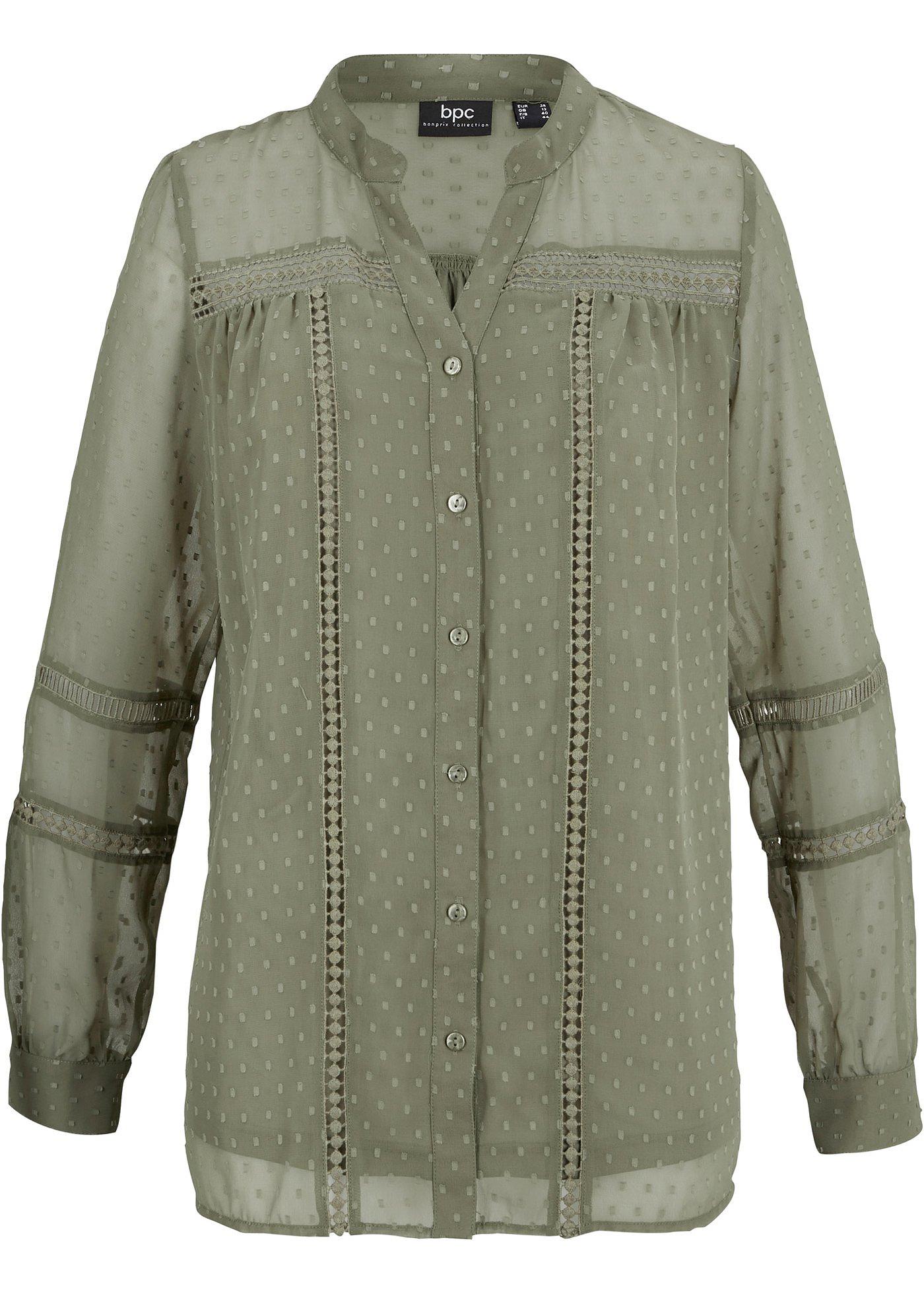 Chemisier en chiffon, manches longues