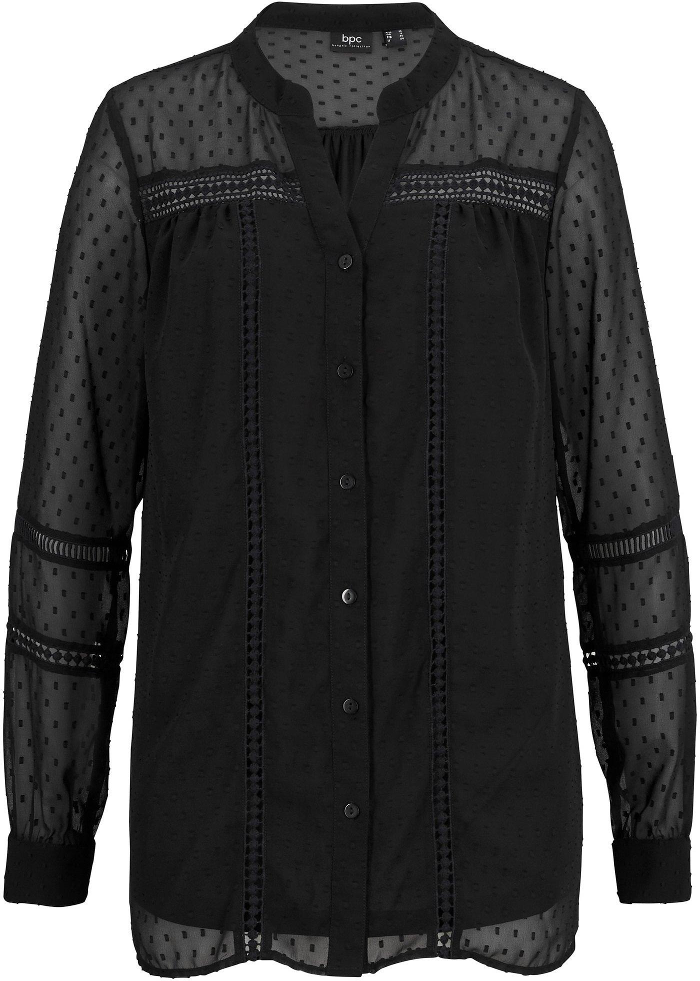 Chemisier en chiffon, manches longues