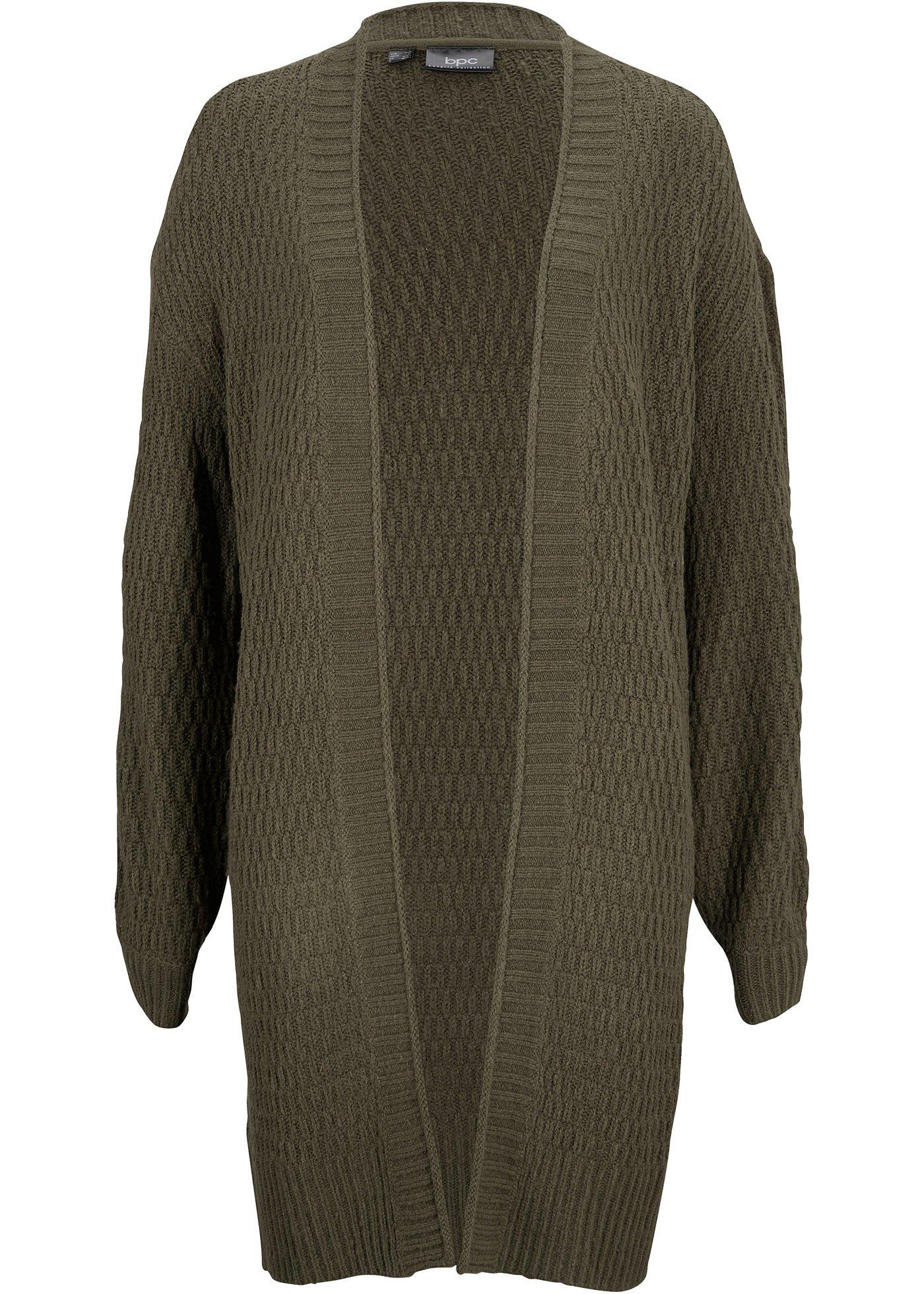 Gilet long en maille structurée