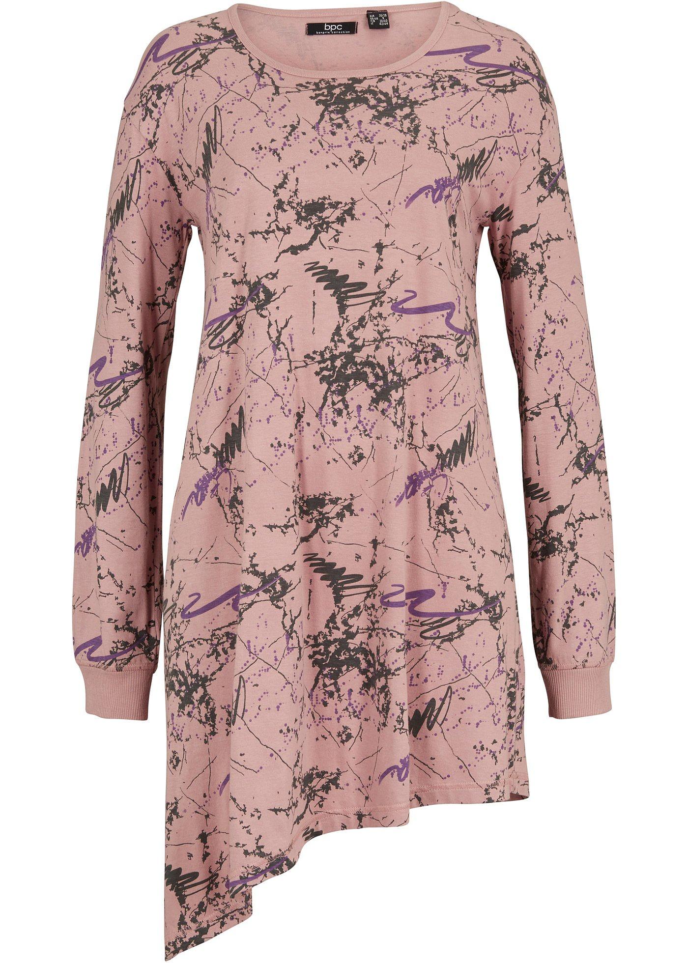 T-shirt à pans, manches longues