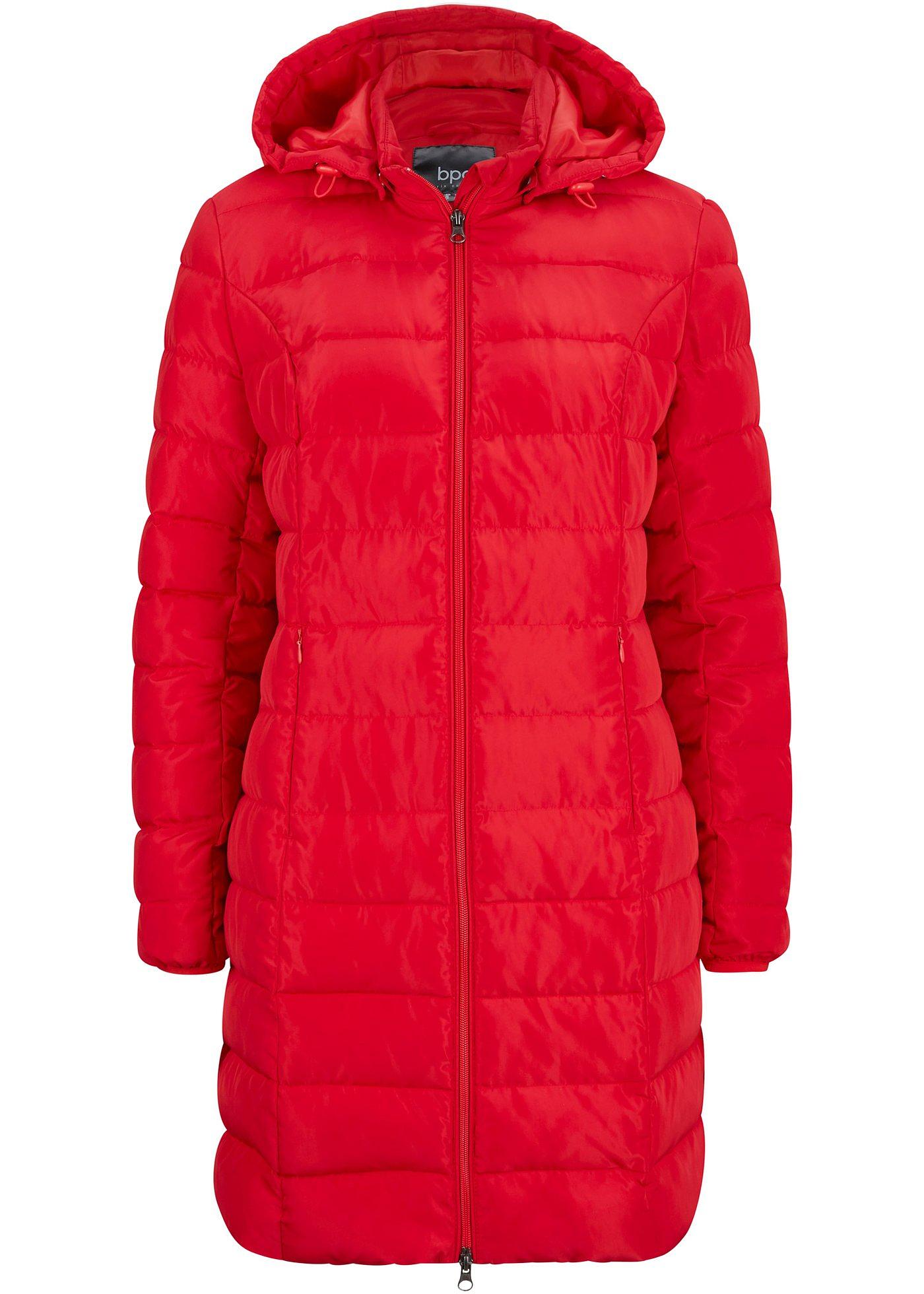 Veste longue matelassée avec taille renforcée et imprimé dos