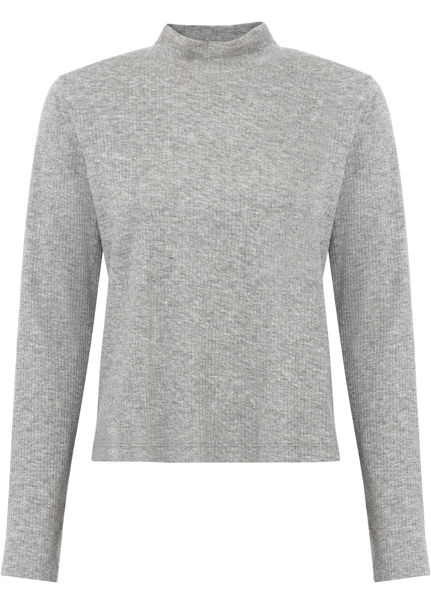 T-shirt côtelé à col roulé