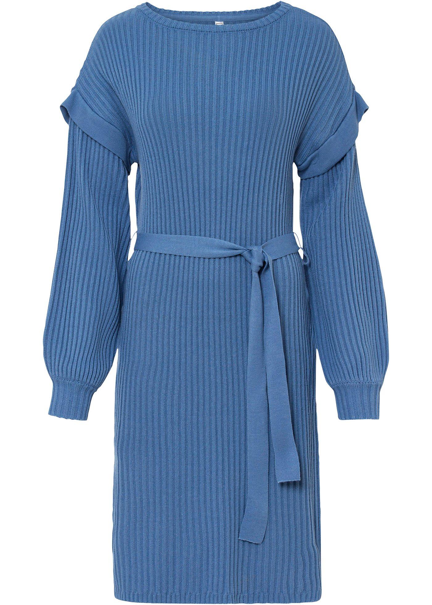 Robe en maille avec lien à nouer