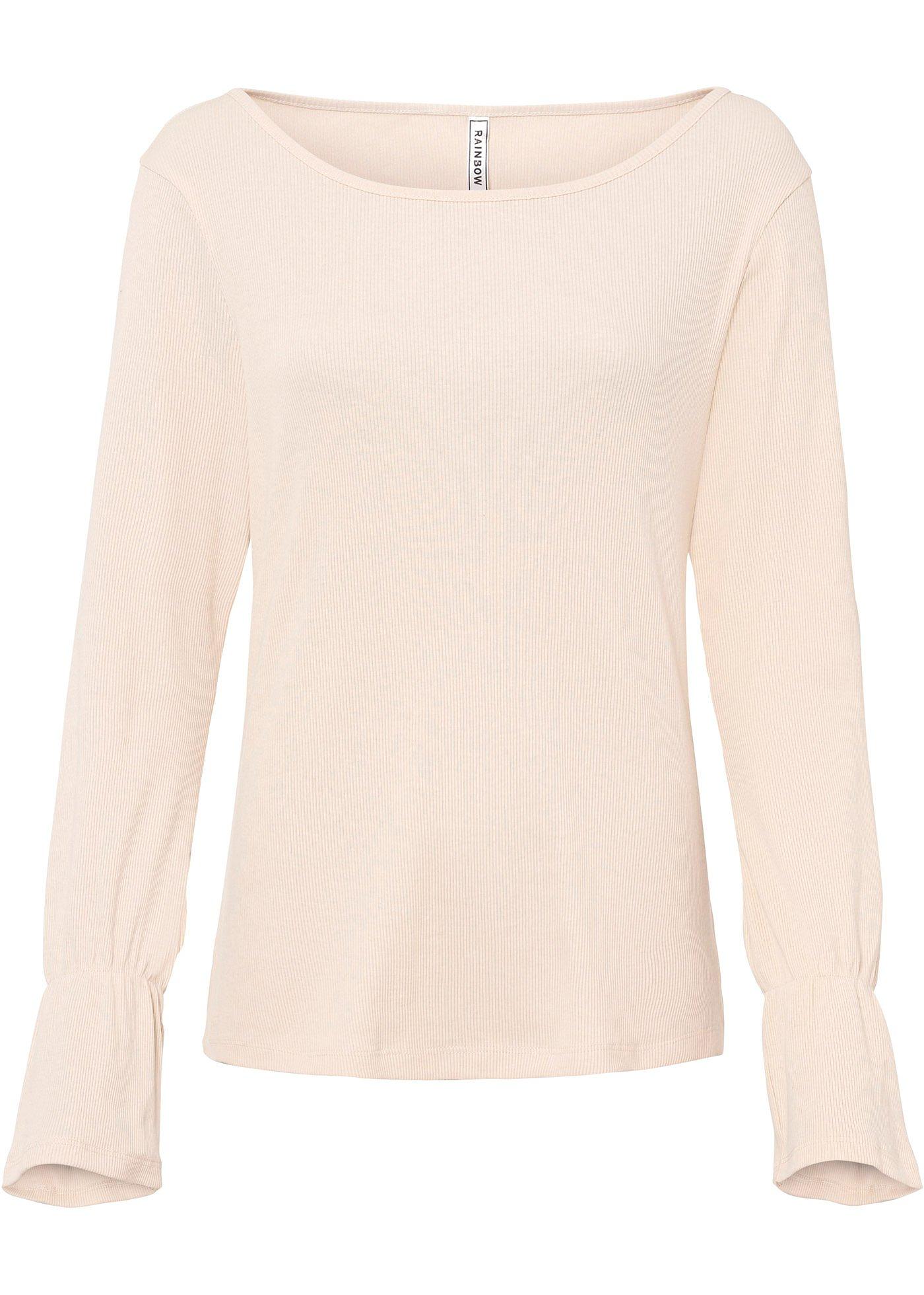 T-shirt avec manches longues à volant