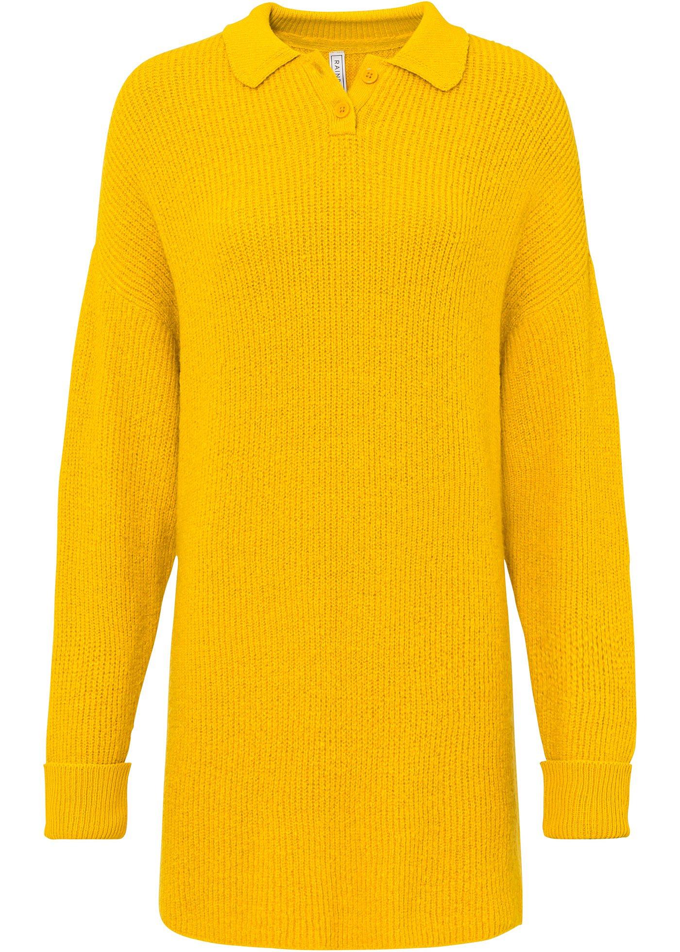 Pull long en maille avec col polo