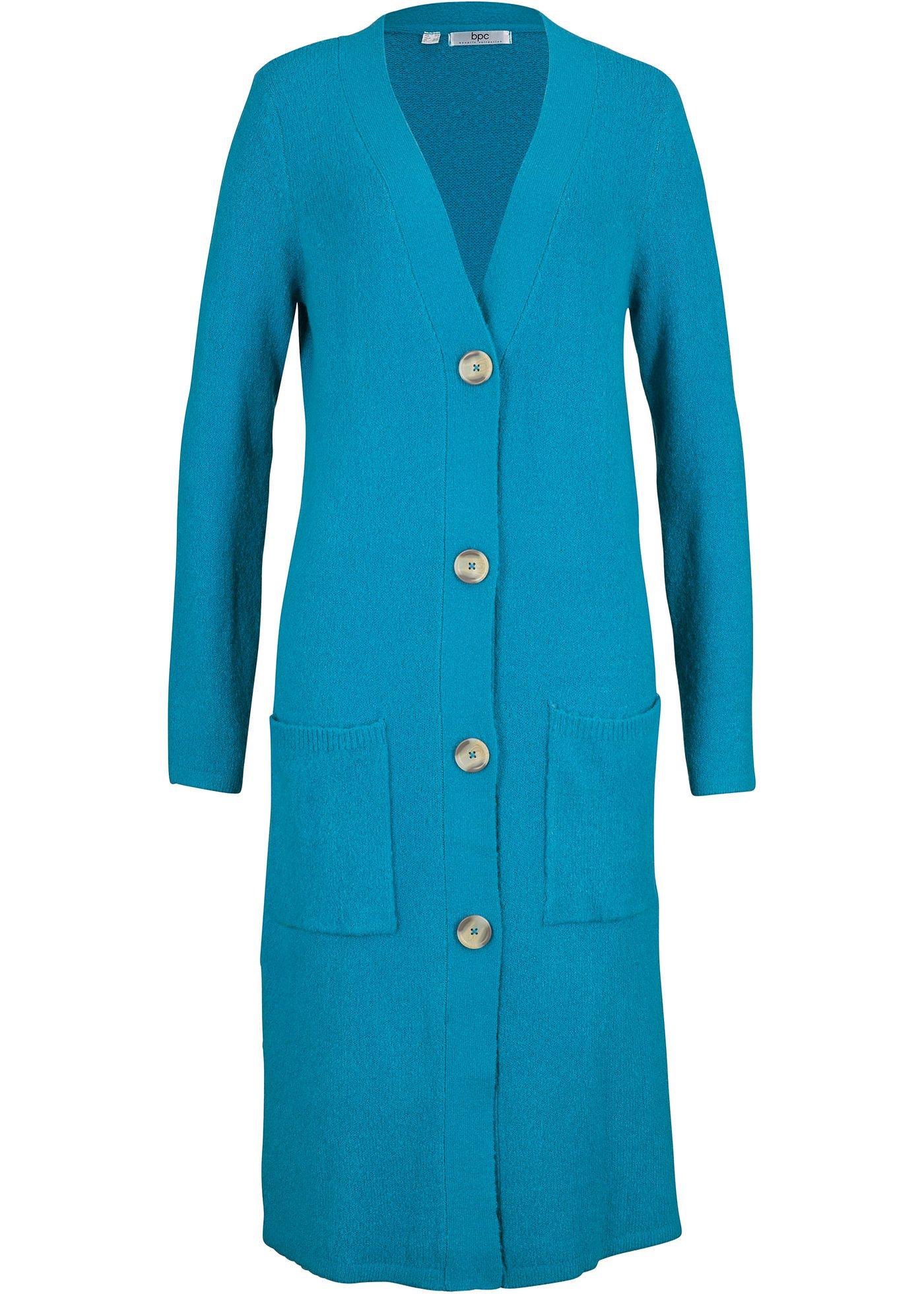 Gilet long en maille, manches longues