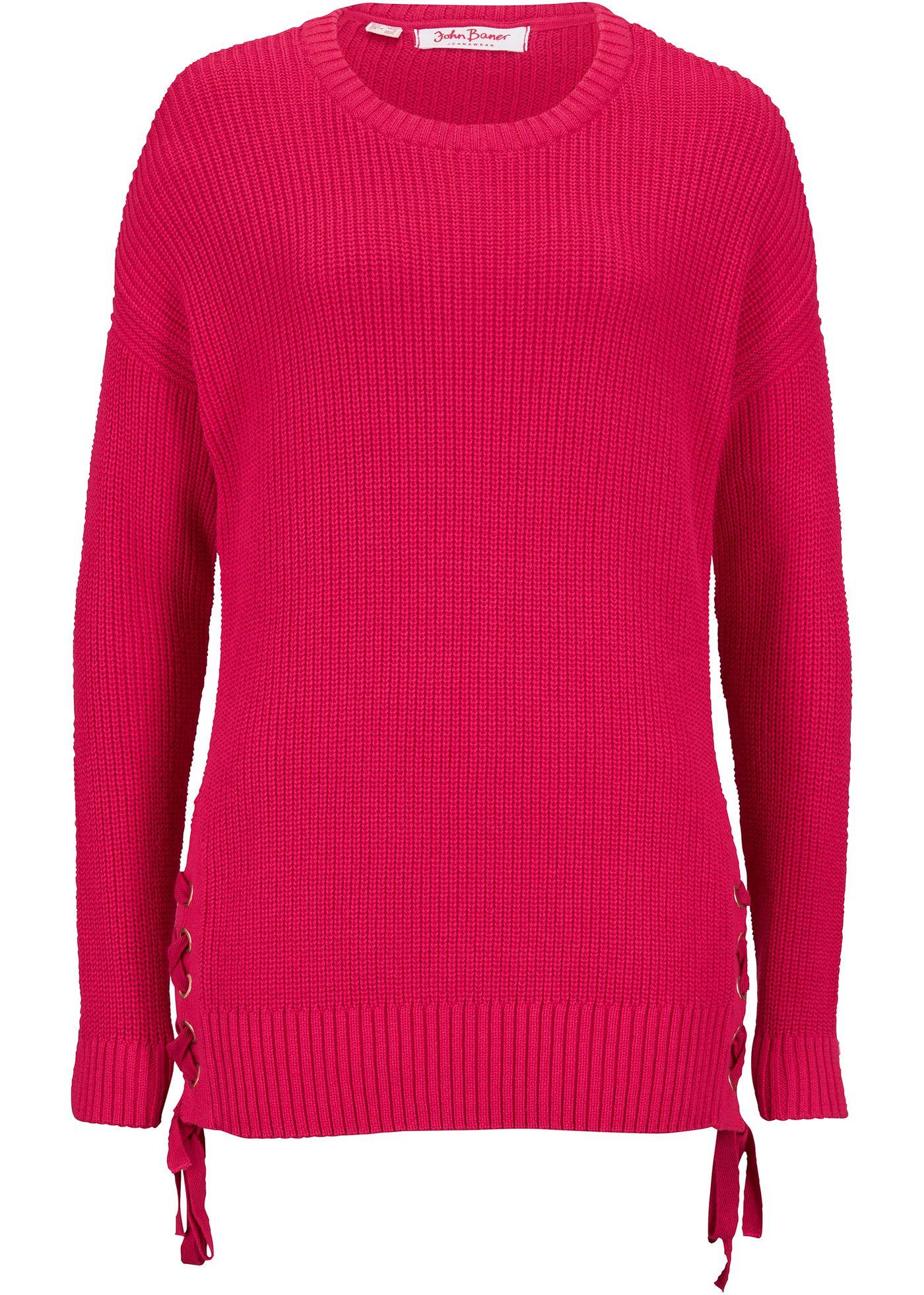 Pull en coton à laçage, Oversized