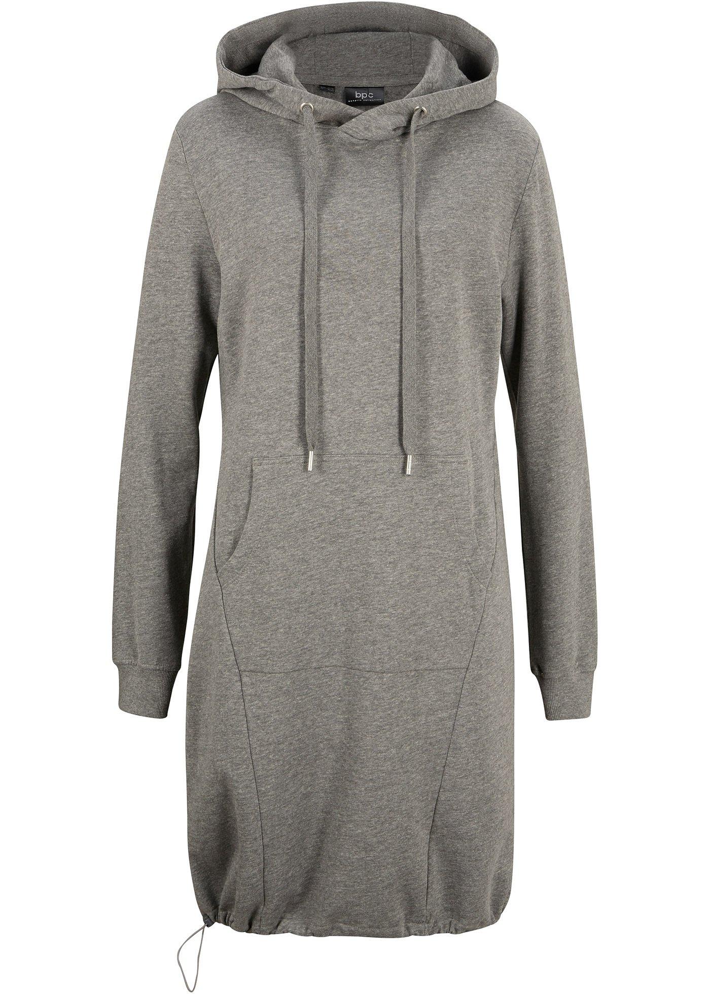Robe sweat à capuche et élastique à la base