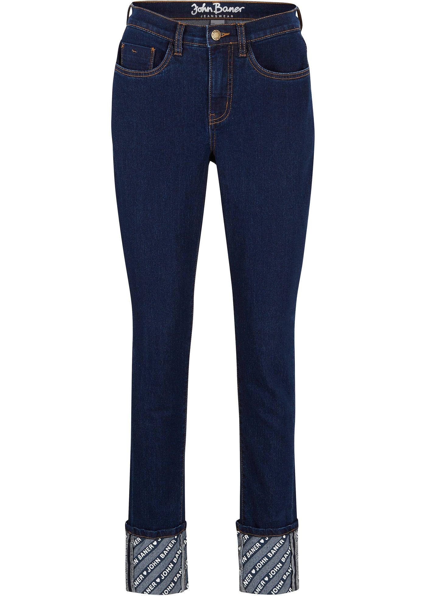 Jean extensible Slim Fit avec revers