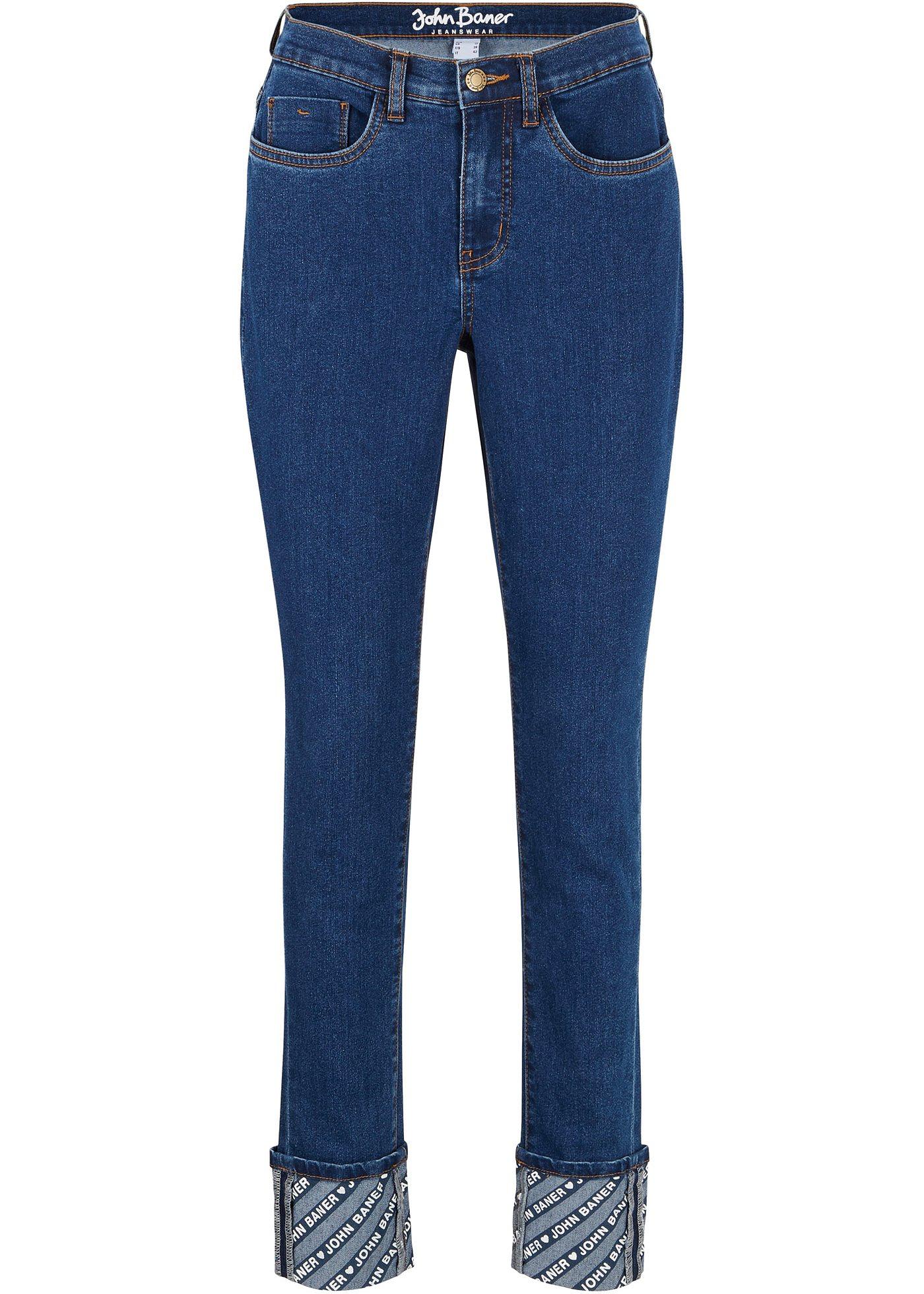 Jean extensible Slim Fit avec revers