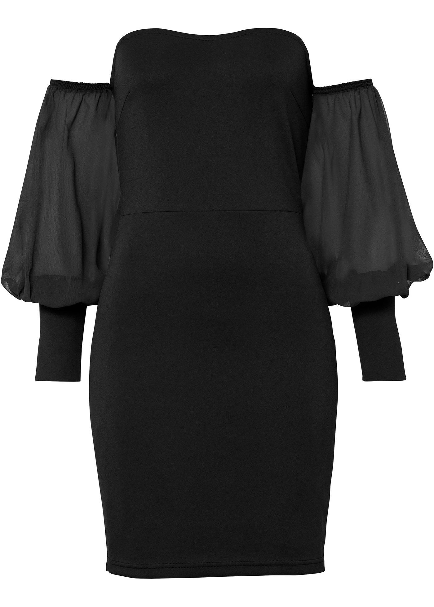 Robe bustier avec manches en chiffon