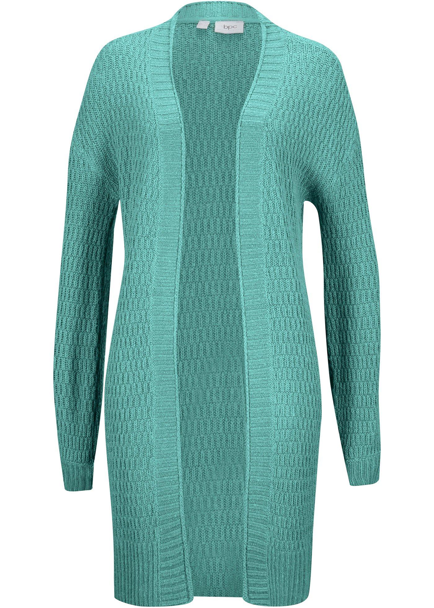 Gilet long en maille structurée