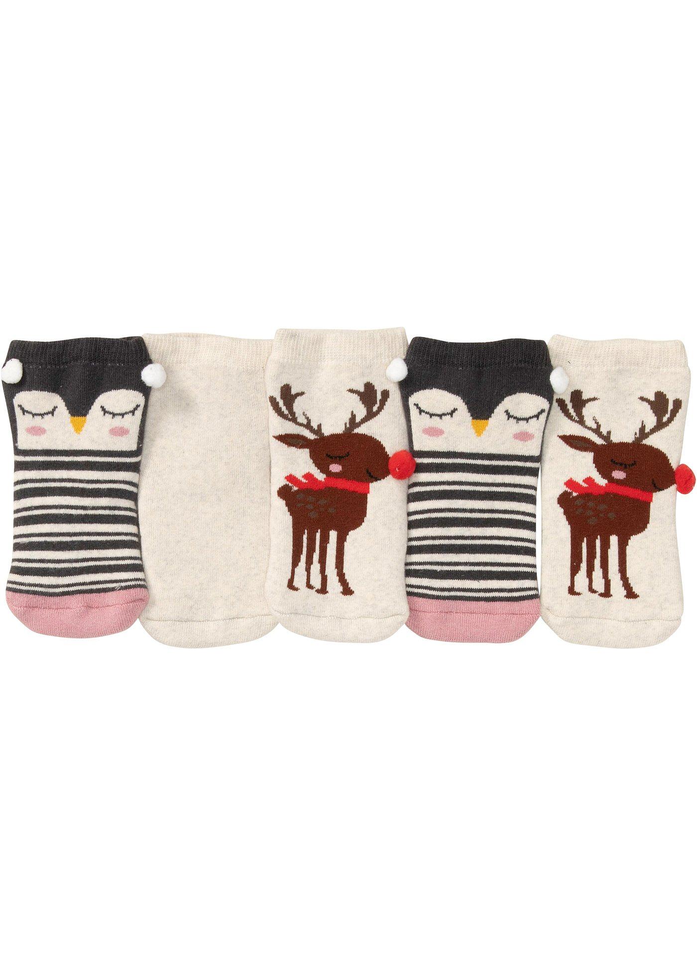 Lot de 5 paires de chaussettes bébé en éponge thermo avec coton bio