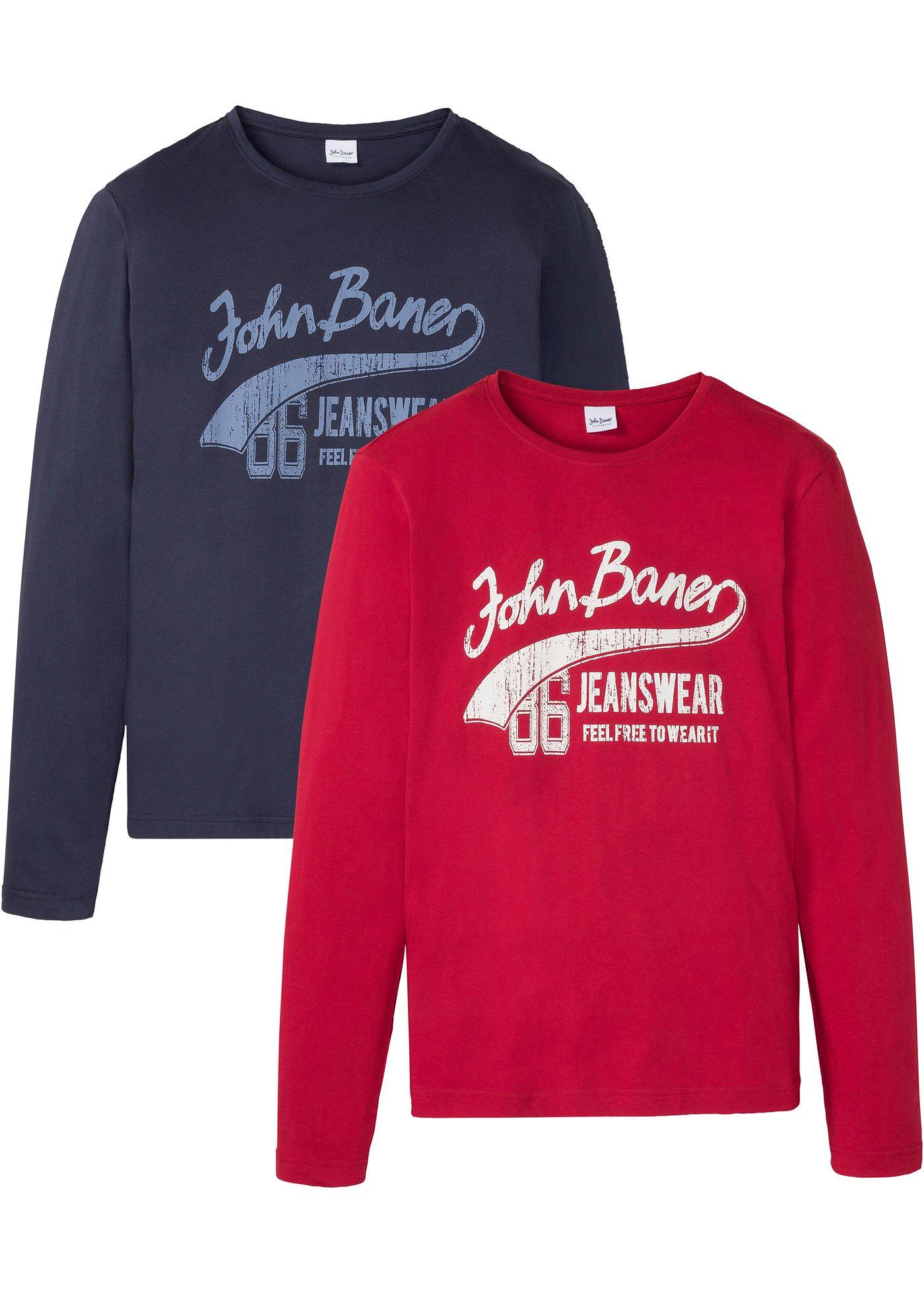 Lot de 2 T-shirts manches longues en coton bio