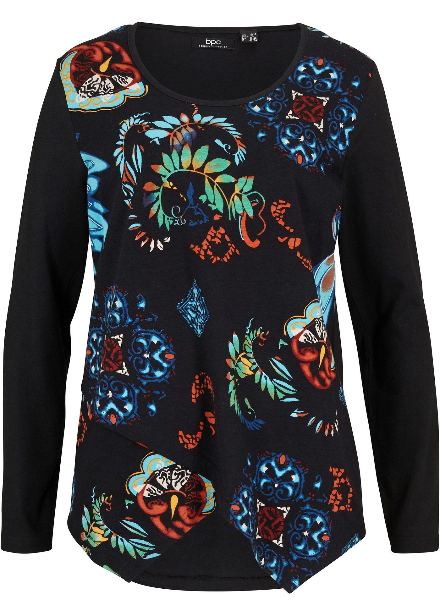 T-shirt manches longues avec base asymétrique