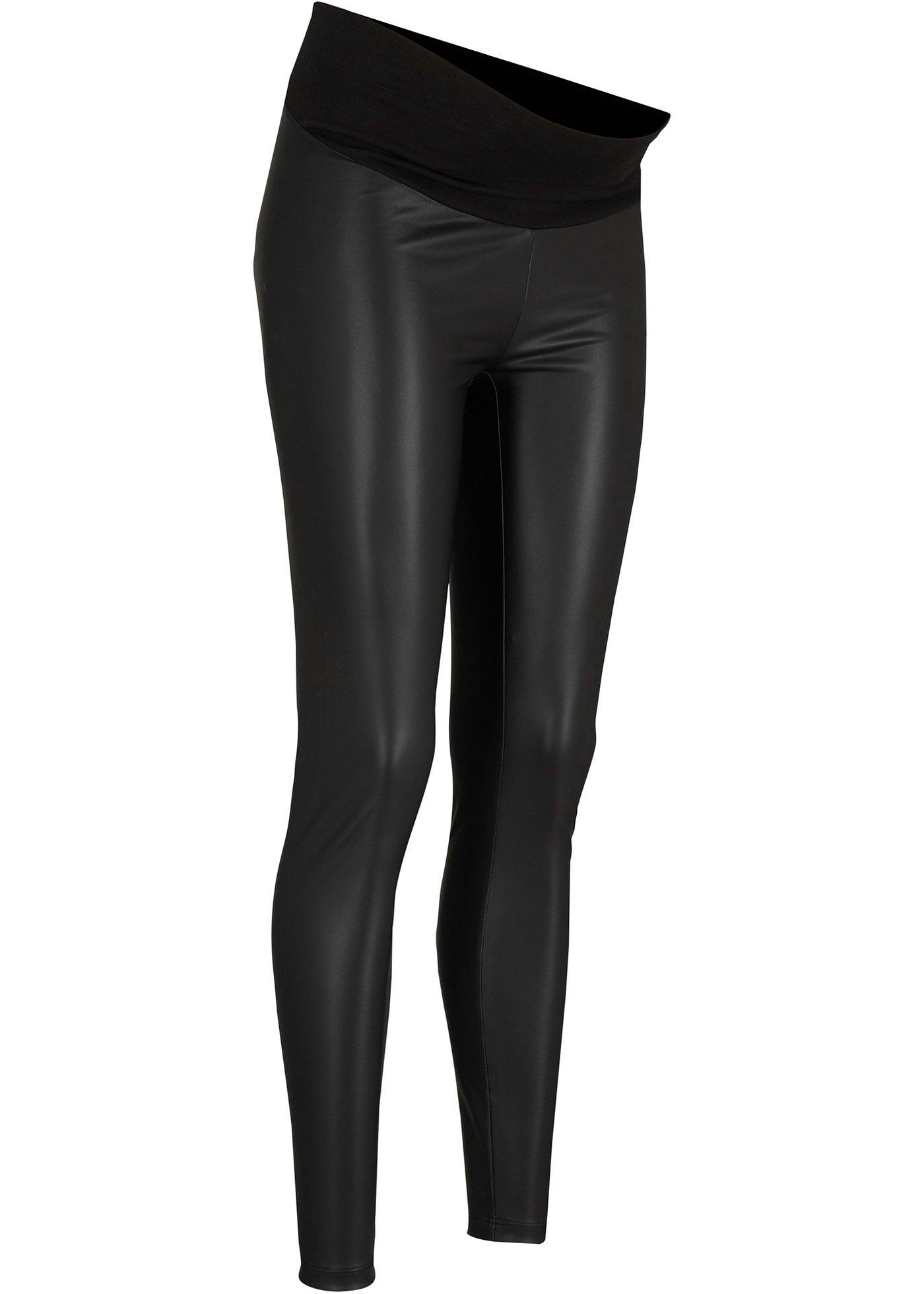 Legging de grossesse en synthétique imitation cuir
