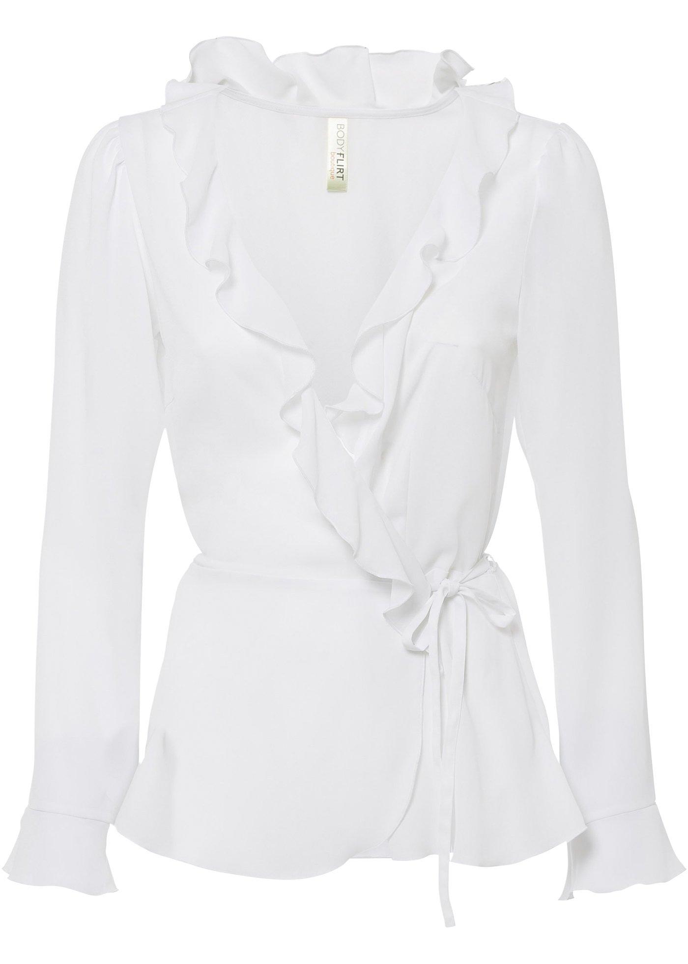 Blouse en chiffon style portefeuille