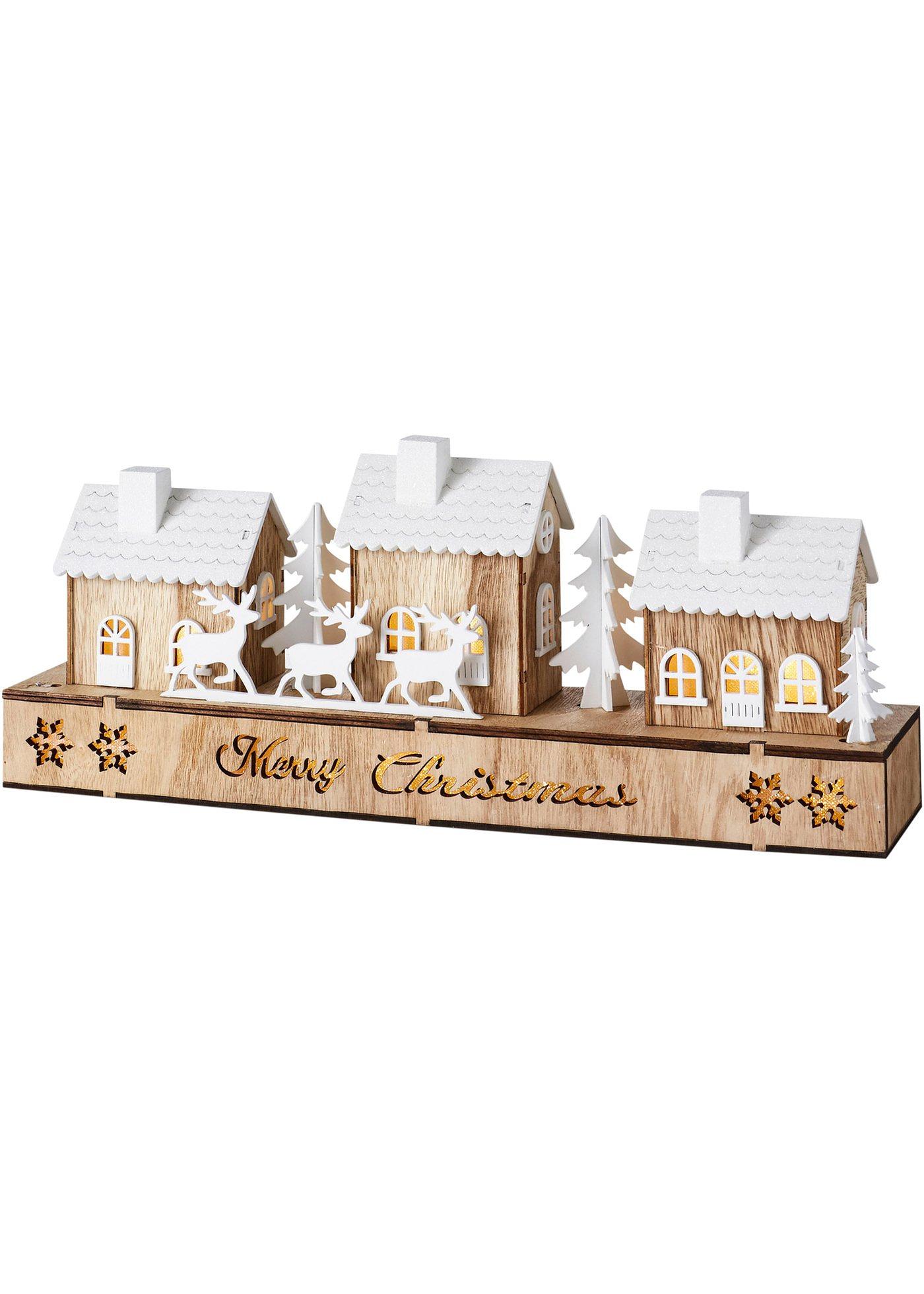 Objet déco LED avec maisons