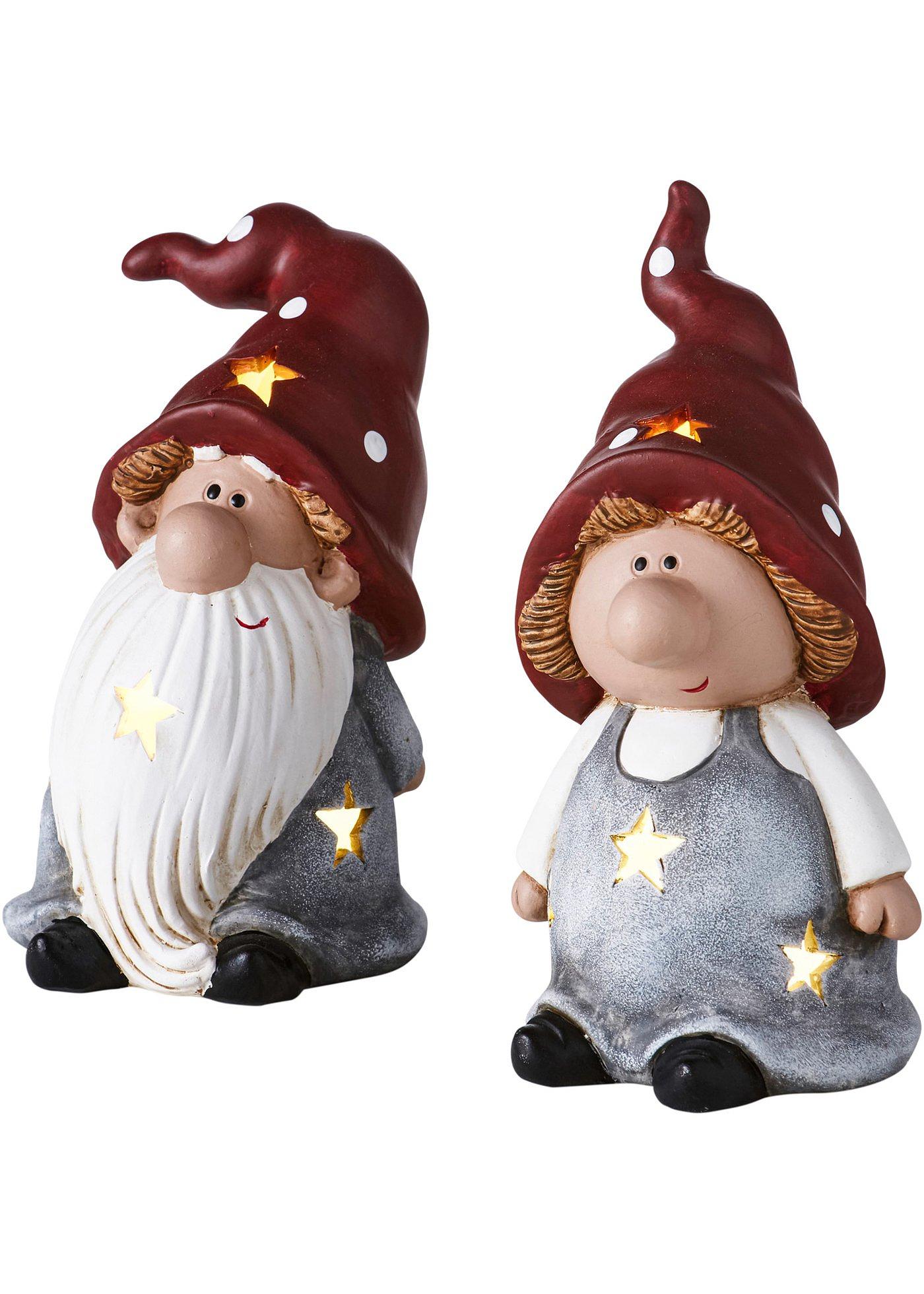 Figurine déco LED lutin (Ens. 2 pces.)