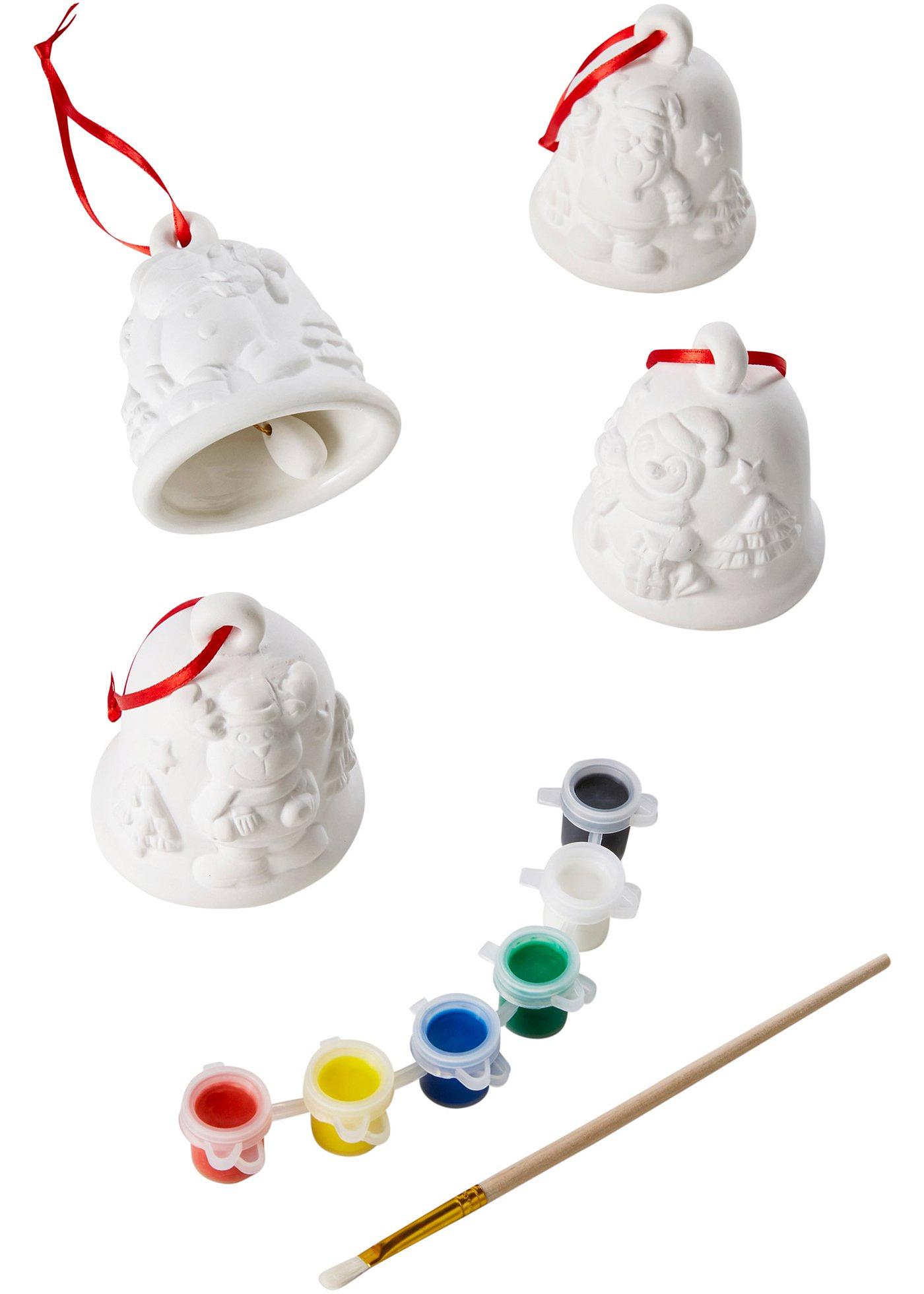 Décoration suspendue à peindre (Ens. 4 pces.)