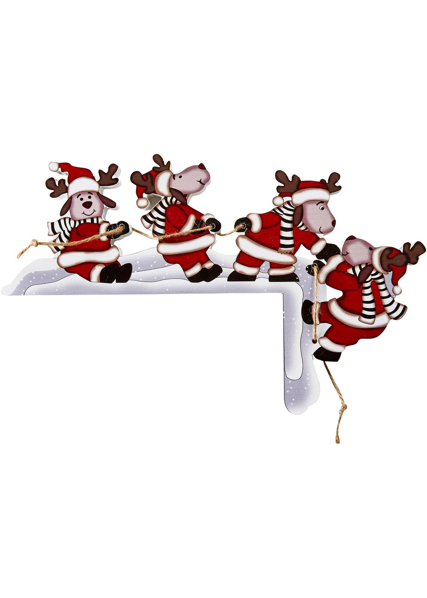 Déco encadrement de porte avec rennes